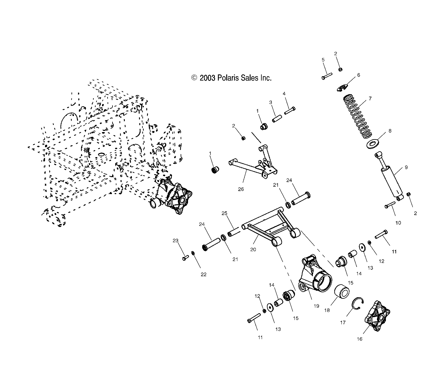 MID DRIVE A-ARMS (6X6) - A04RF50AA (4987918791B10)