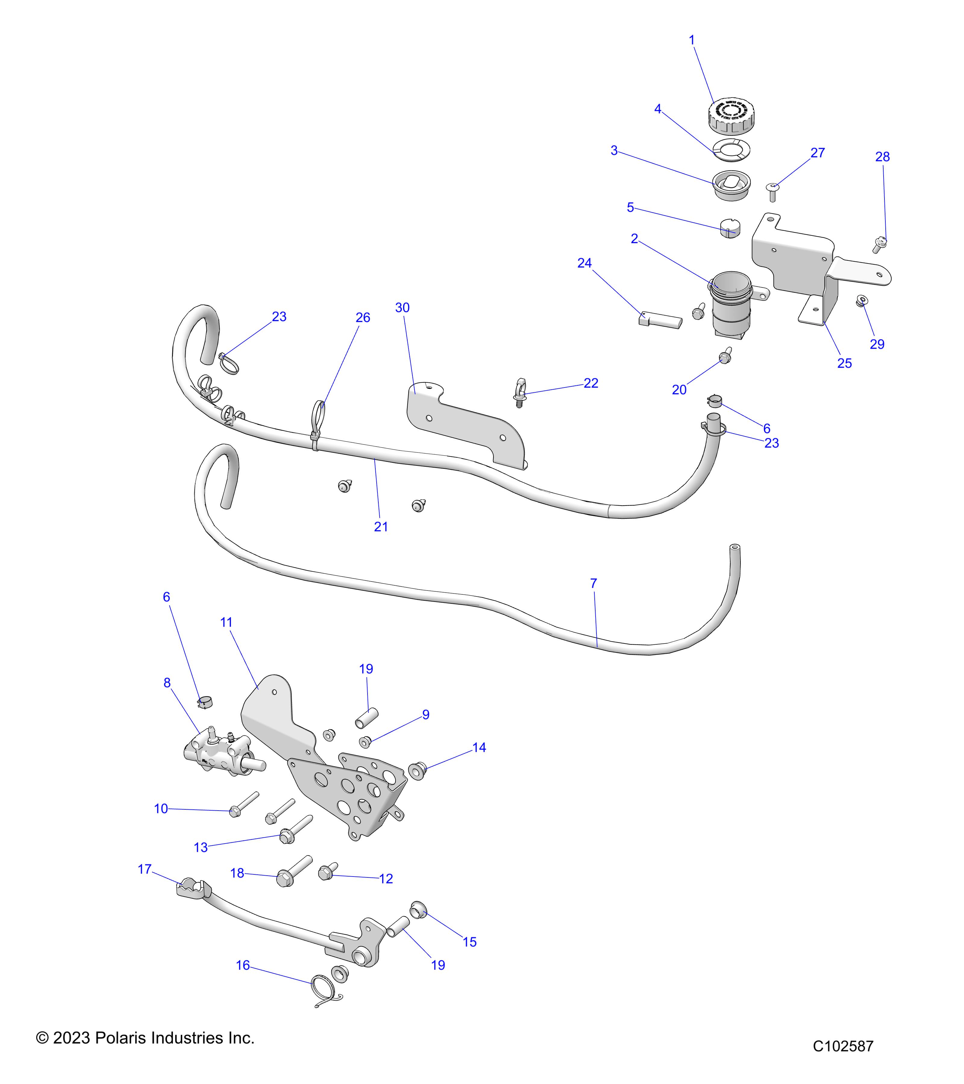 BRAKES, BRAKE PEDAL and MASTER CYLINDER - A25SLE95FN/CN (C102587)