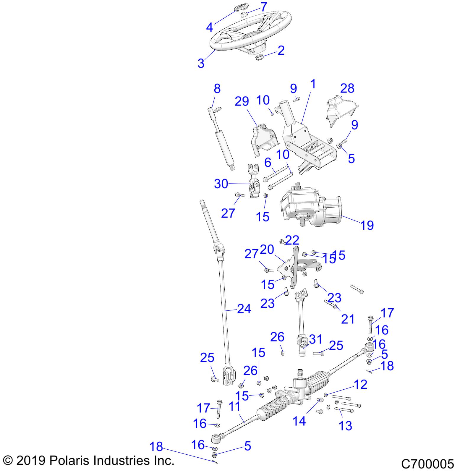 STEERING, STEERING ASM. - R20MAA57B1/B9/EBH (700005)