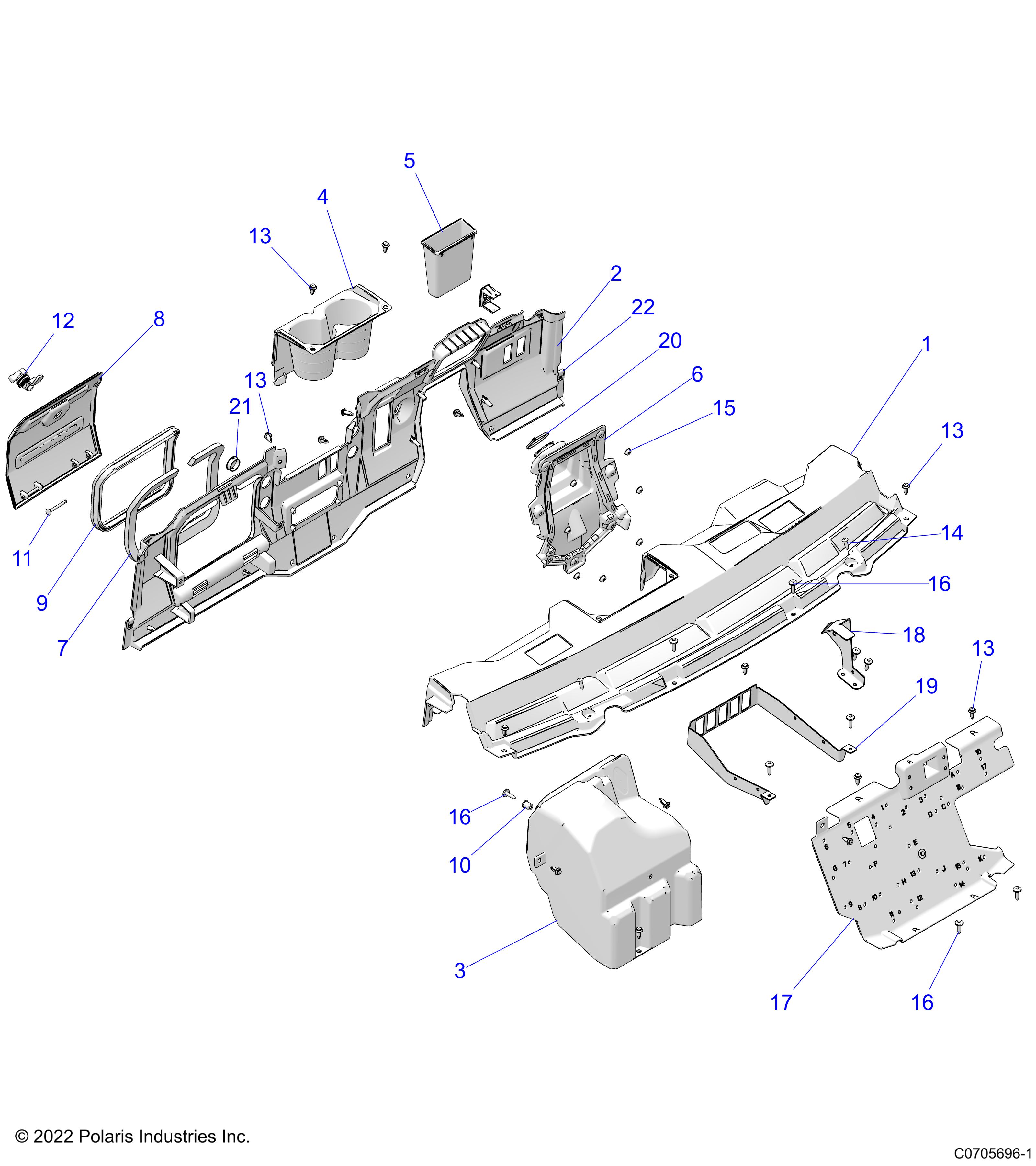 BODY, DASH - D23M2A57B4/G57B4/U57B4/W57B4 (C0705696-1)