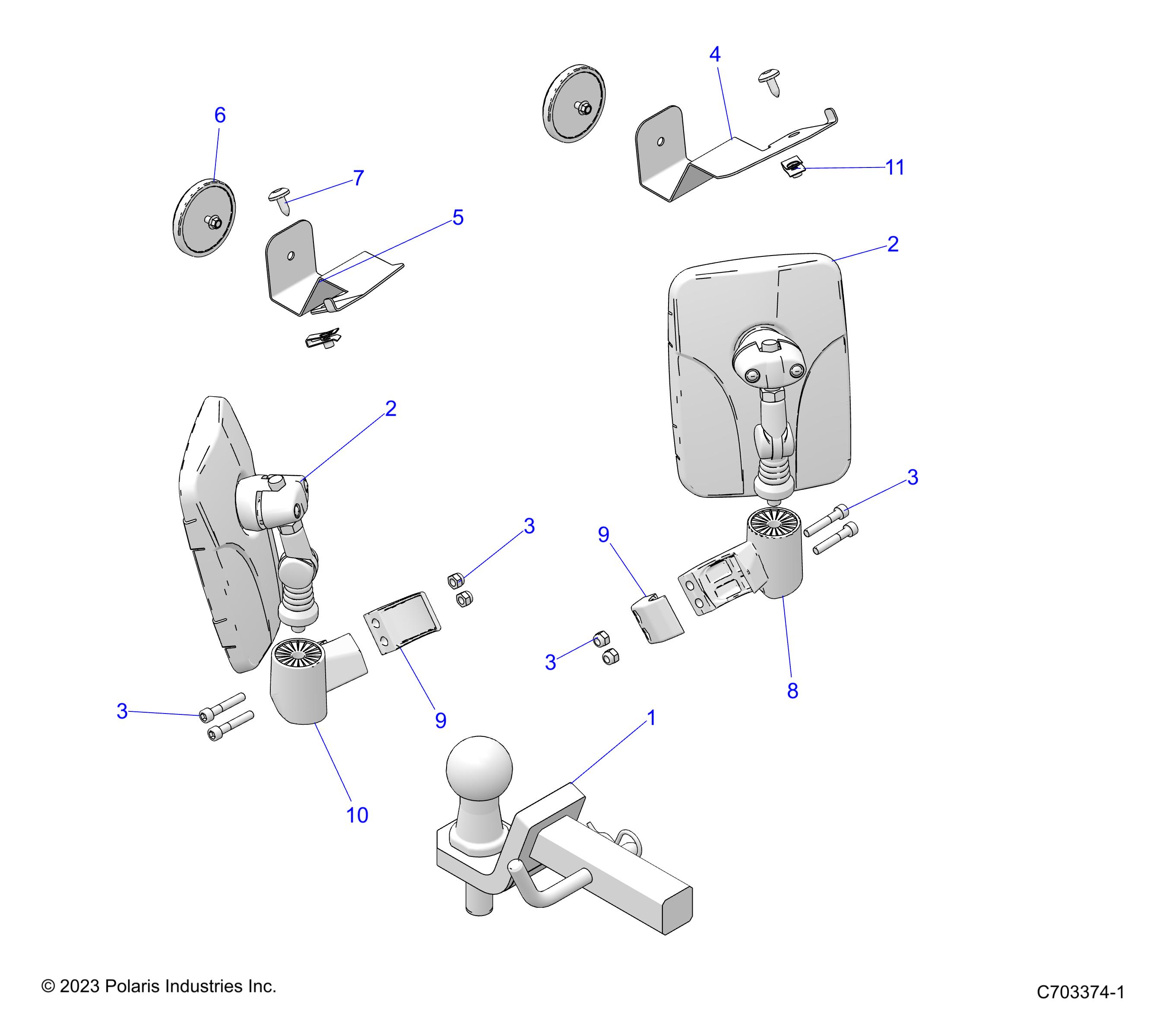 BODY, MIRRORS, TRACTOR COMPONENTS- Z24NES99CM/FM (C703374)