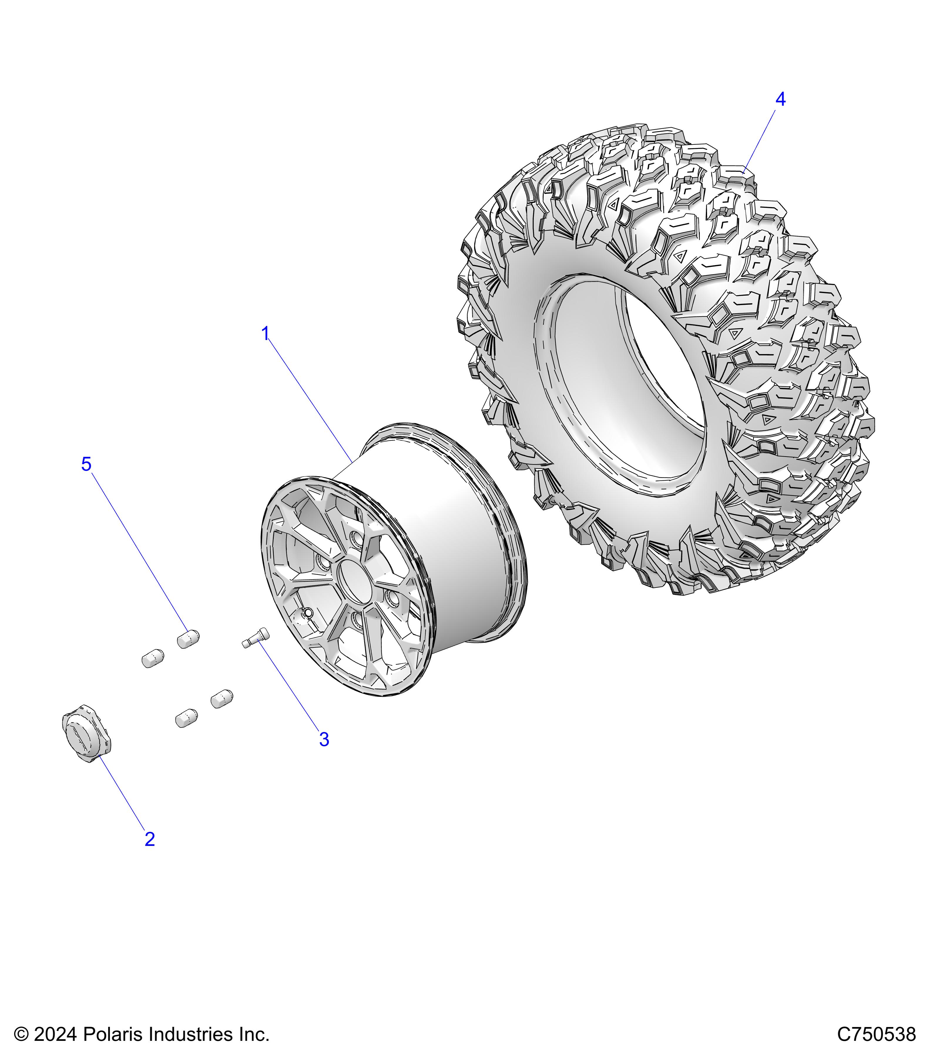 WHEELS, FRONT - Z25NMB99A4/B4 (C750538)