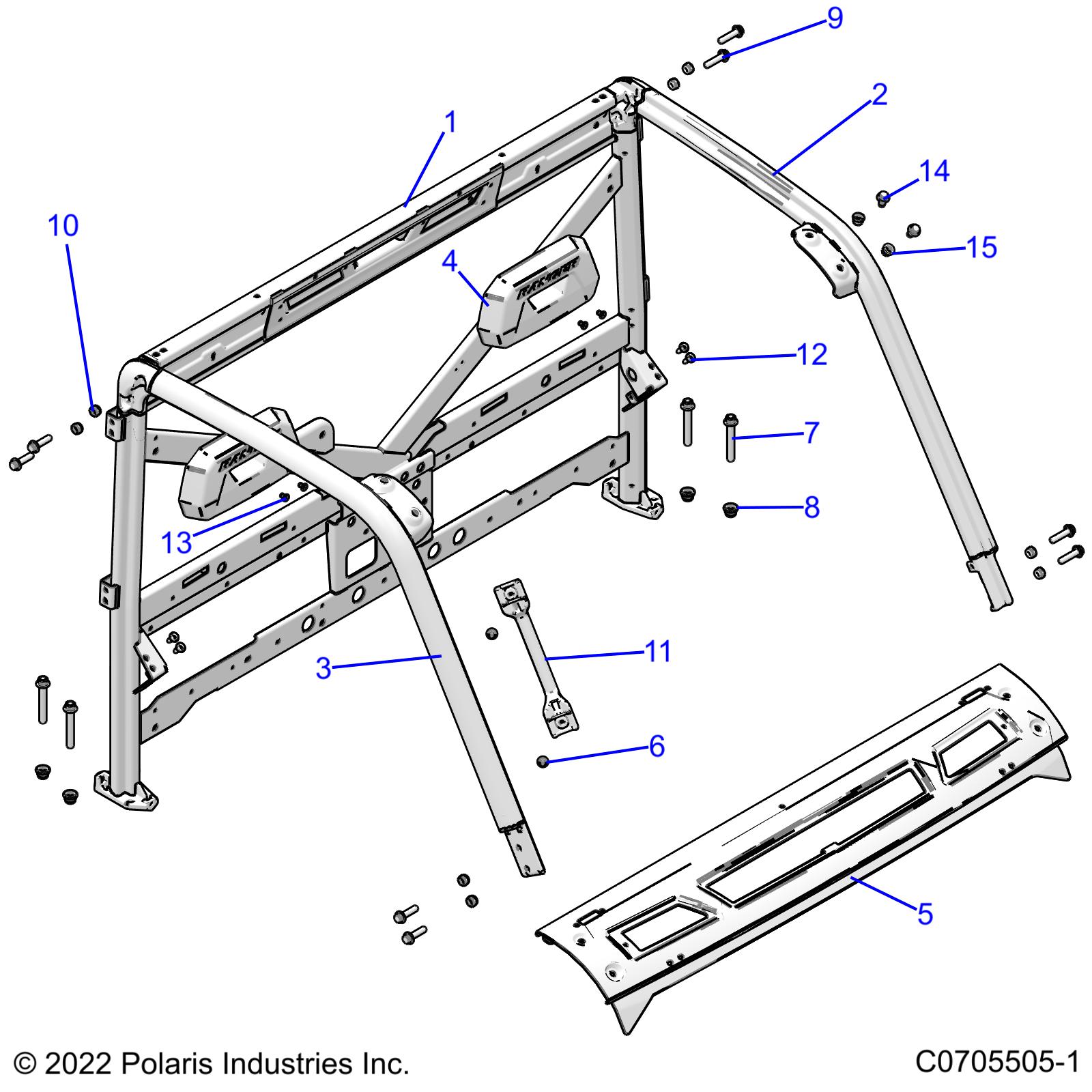 CHASSIS, CAB FRAME - R22RRV99AG/2AG/2BG (C0705505-1)