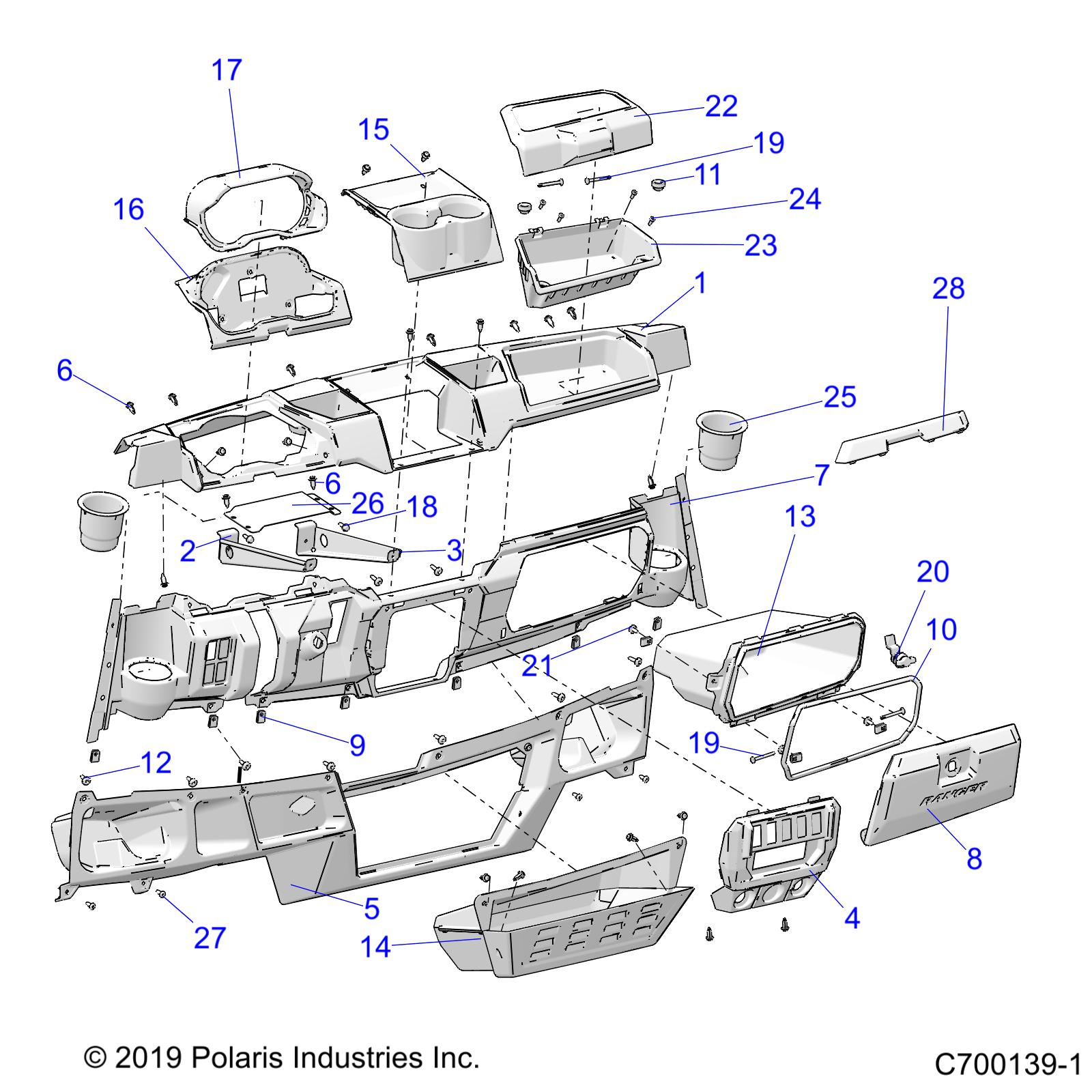 BODY, DASH - R20RSU99AA/AX/A9/AP/BA/BX/B9/BP (C700139-1)