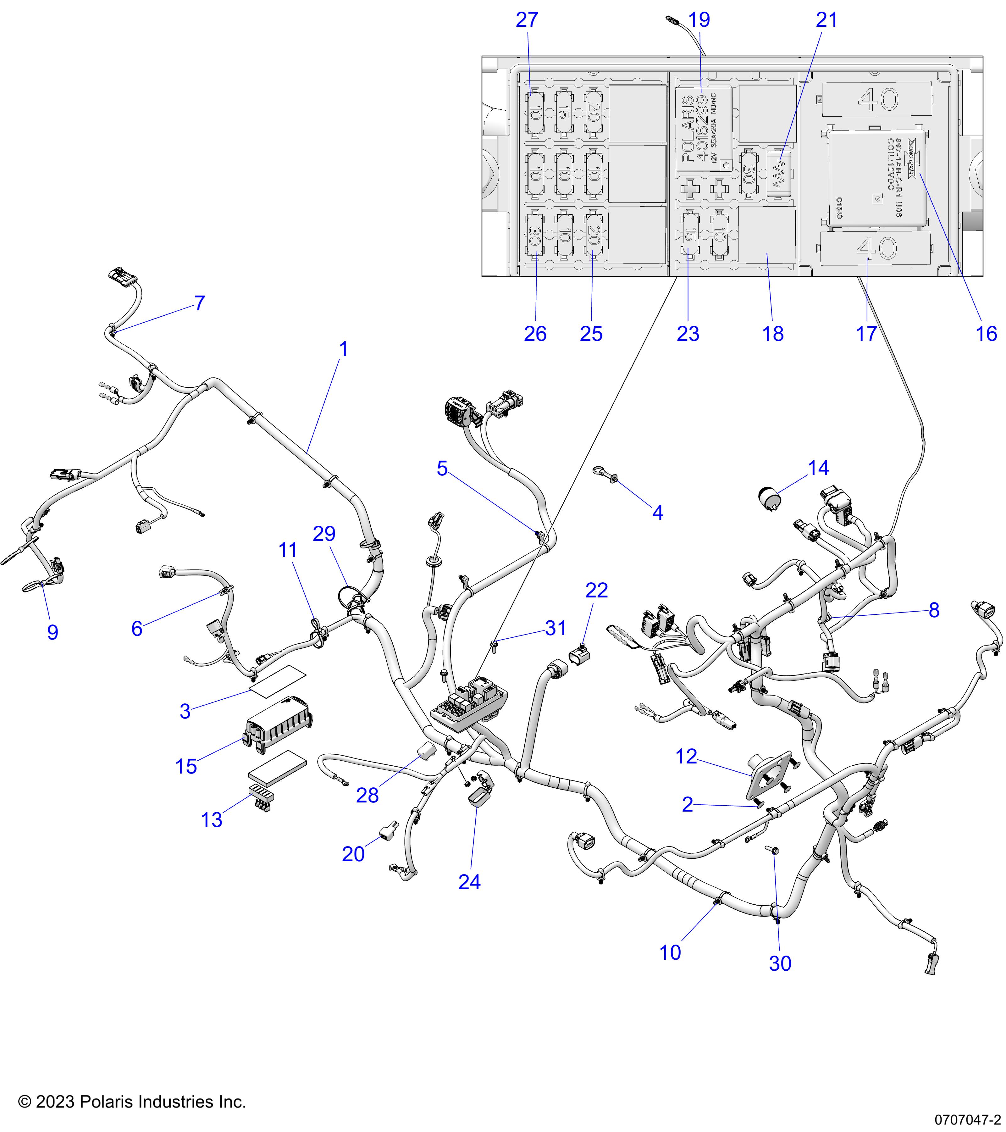 ELECTRICAL, WIRE HARNESSES - D24P2AD4B4/ED4B4/FD4B4/GD4B4/UD4B4/VD4B4/WD4B4/YD4B4 (0707047-2)