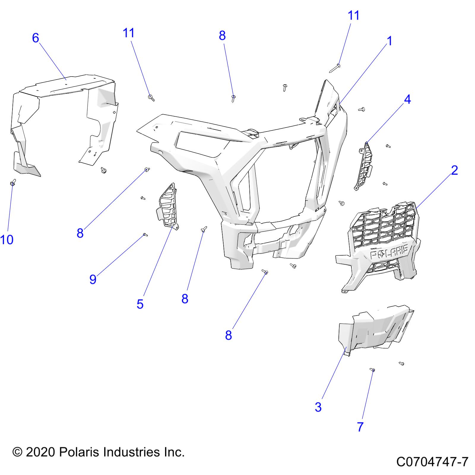 BODY, FRONT BUMPER - Z22A5P87A5 (C0704747-7)