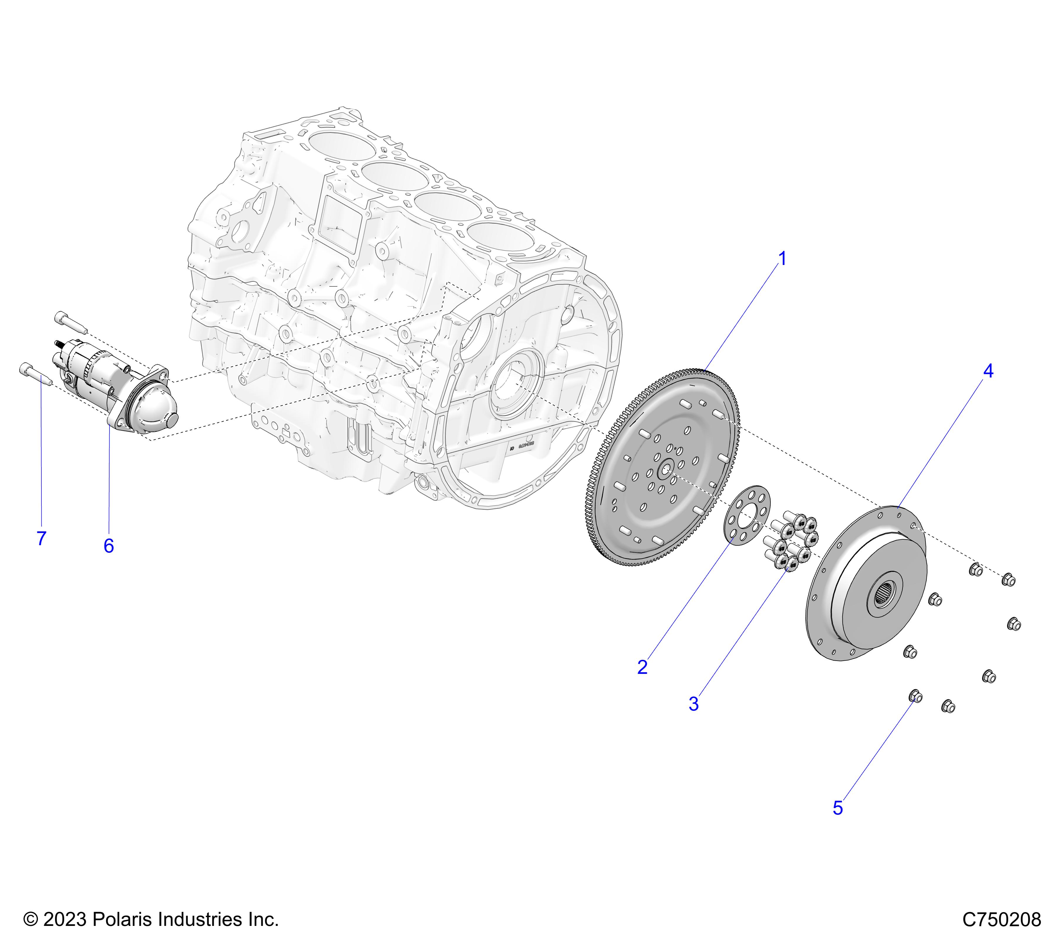 ENGINE, STARTER, FLYWHEEL AND RELATED - Z25RPP2KBL (C750208)