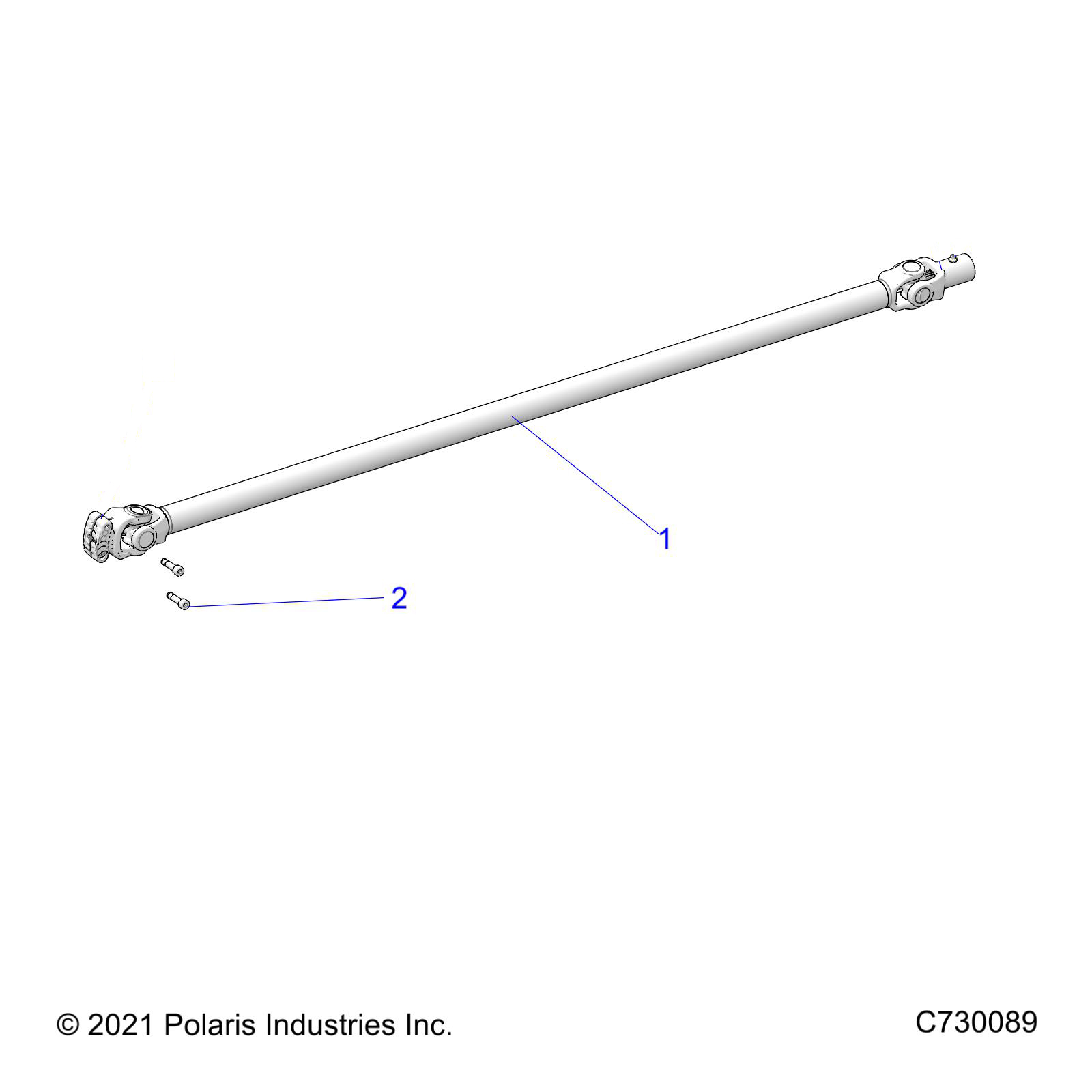 DRIVE TRAIN, FRONT PROP SHAFT -   (C730089)