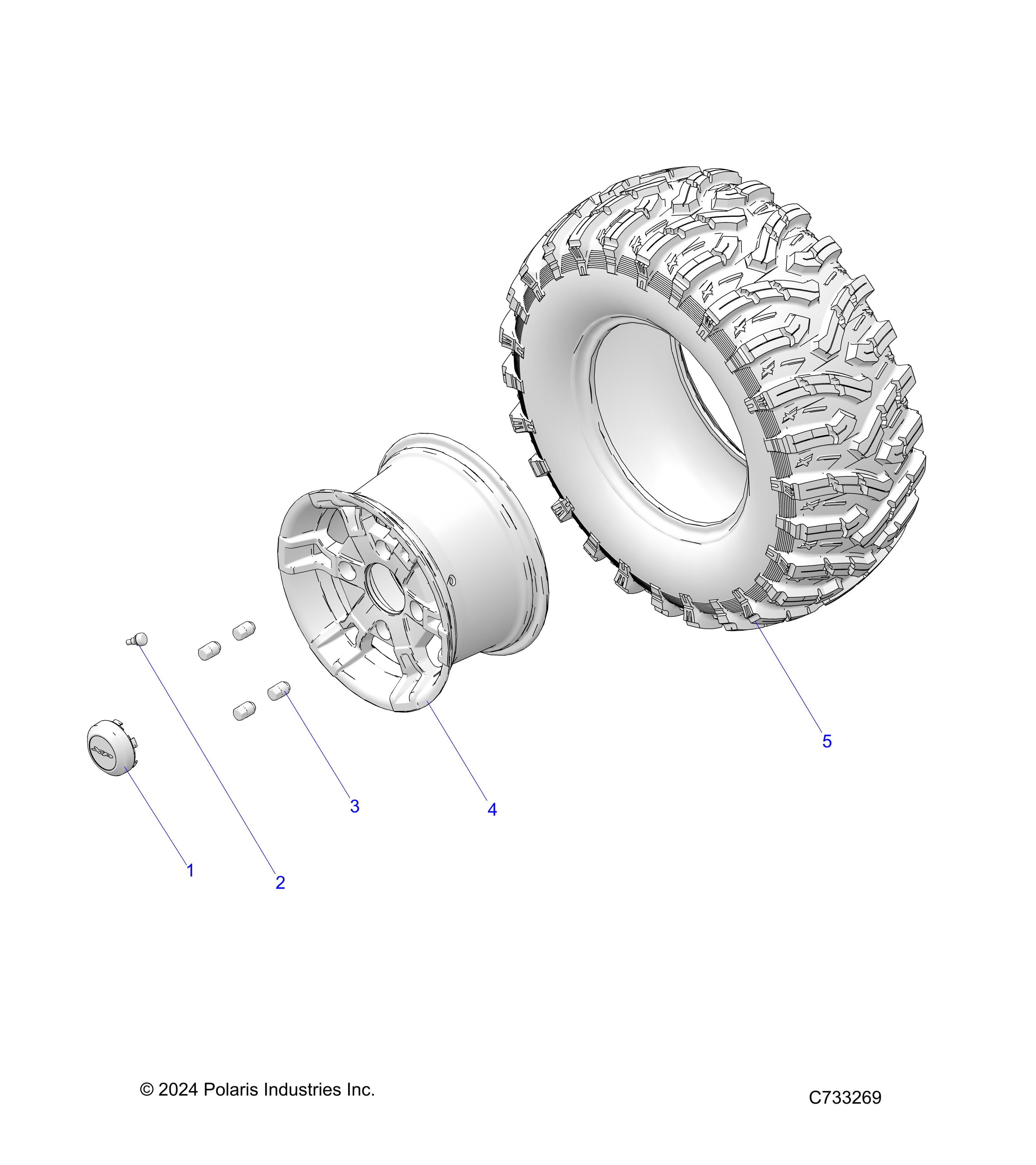 WHEELS, REAR - R25RSF99AY/AL (C733269)