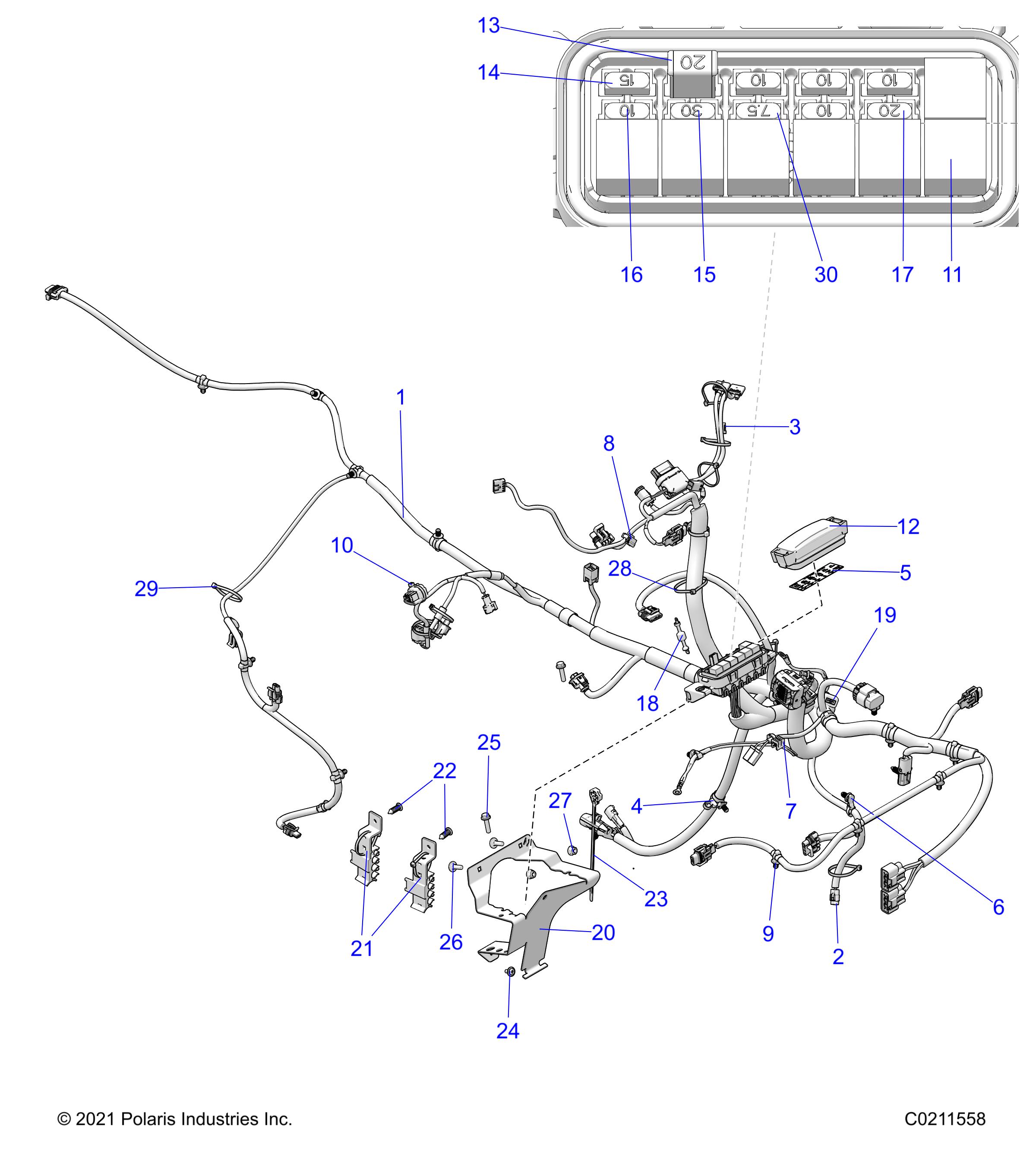 ELECTRICAL, MAIN WIRE HARNESS - A22SEG50A1/A5 (C0211558)