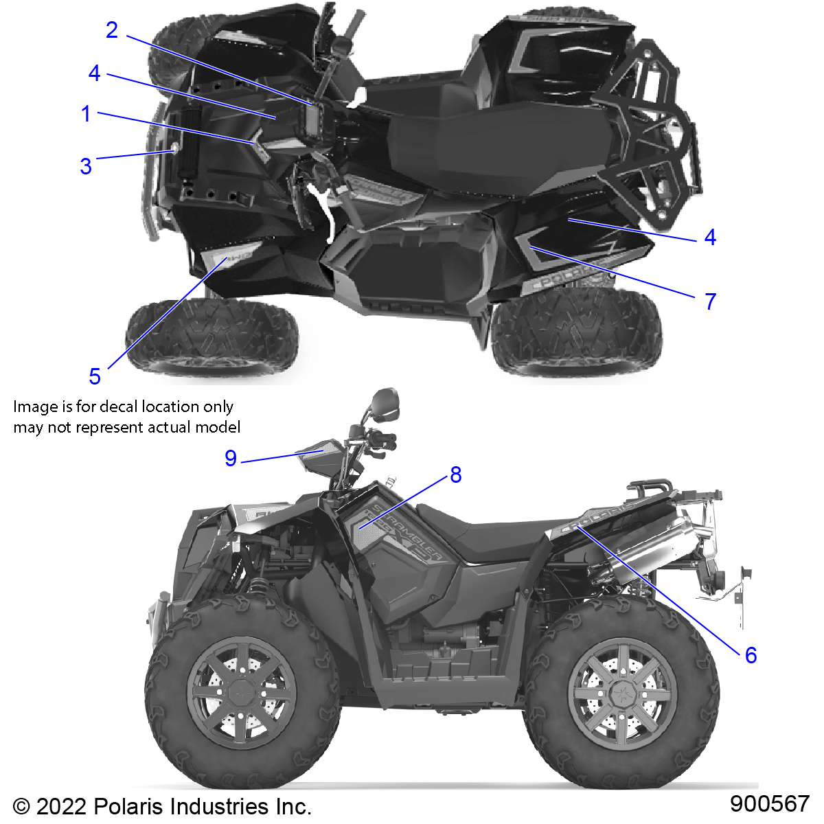 BODY, DECALS, GRAPHIC - A23SGS95CN/S95FN (900567)