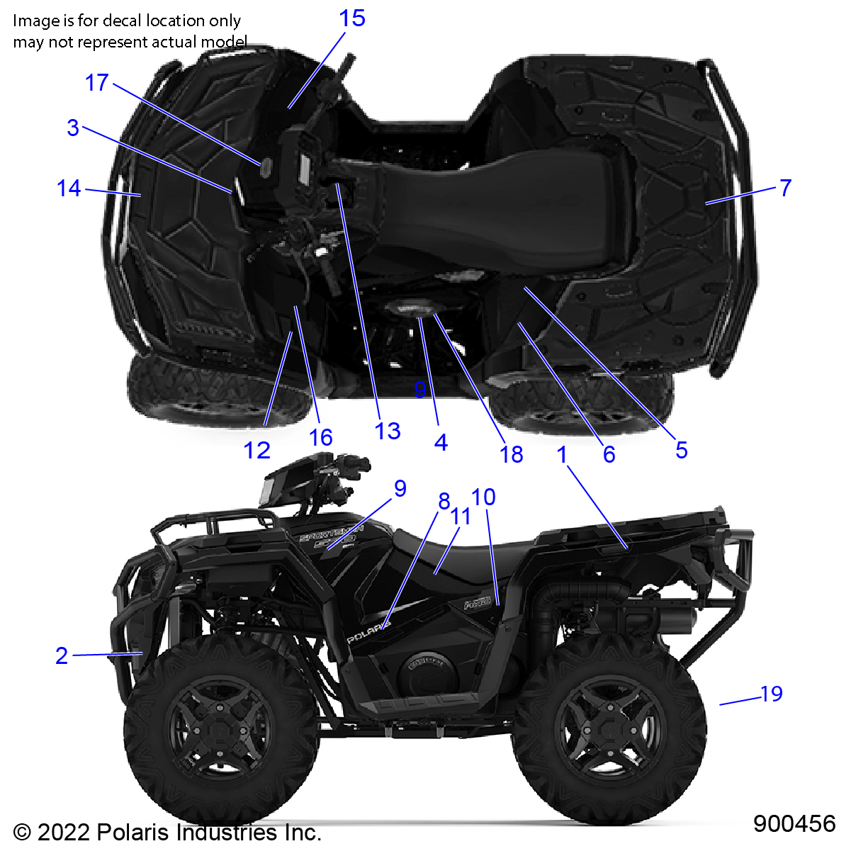 BODY, DECALS - A22SHZ57AE (900456)