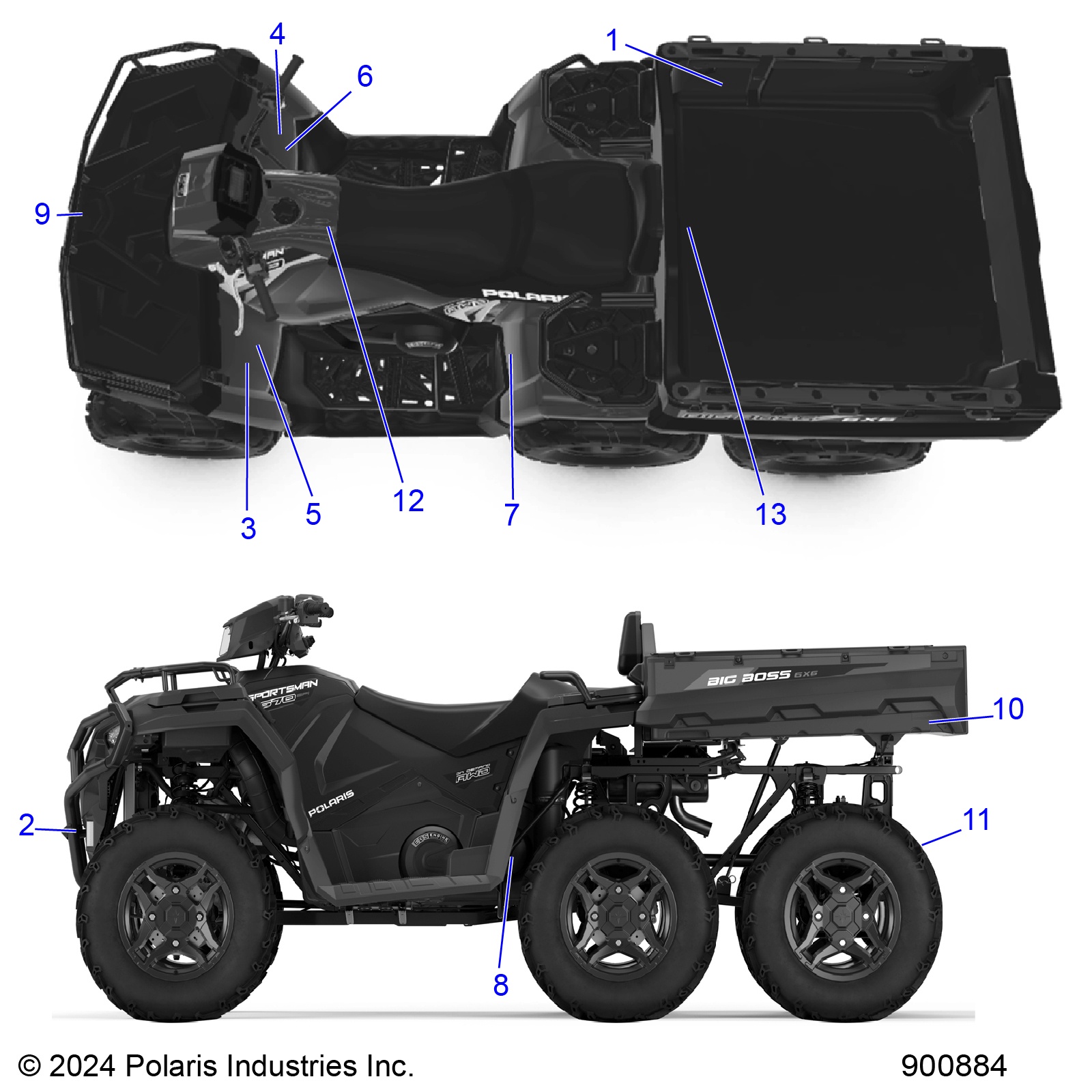 BODY, DECALS STANDARD - A25SKE57A1 (900884)