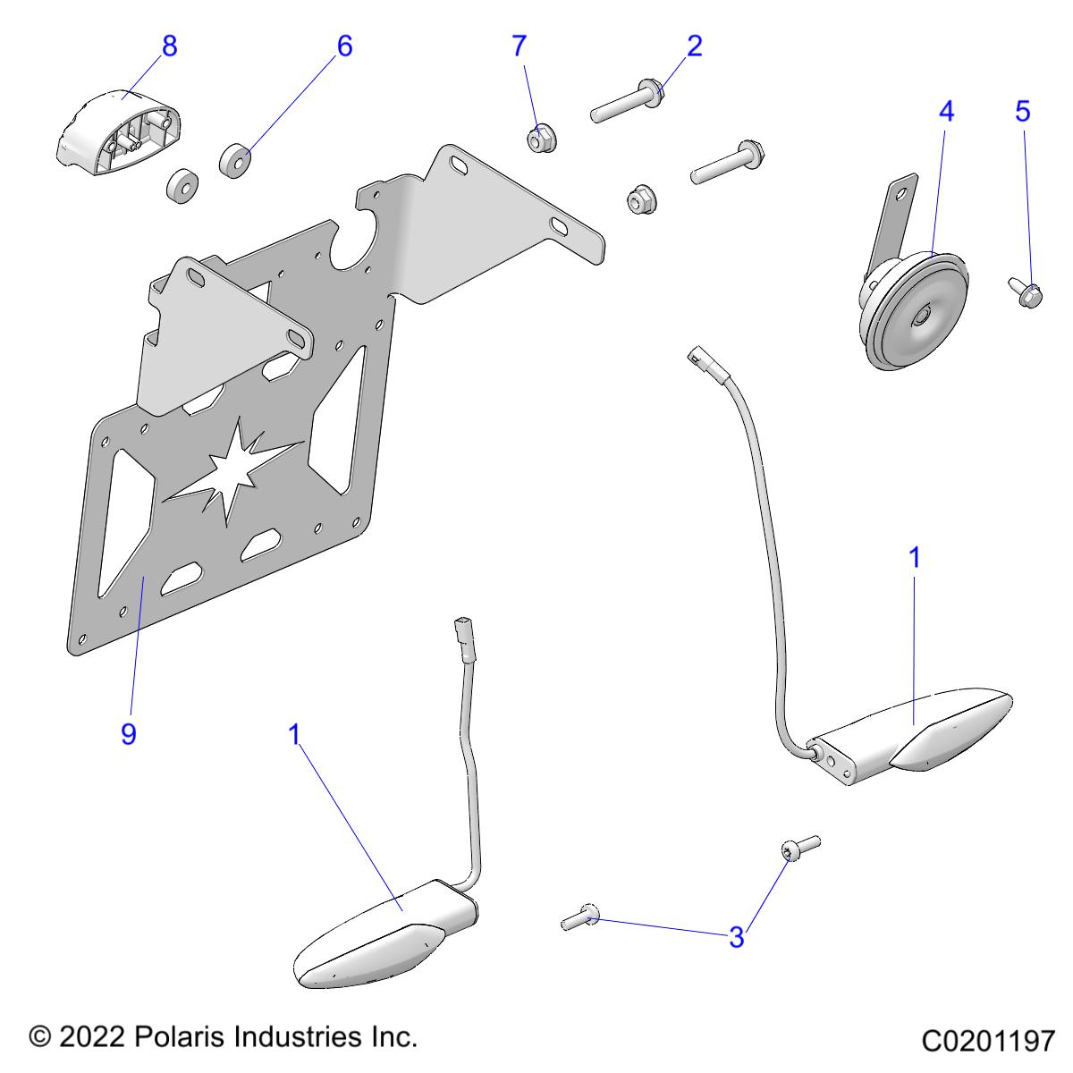 ELECTRICAL, TURN SIGNALS, HORN, and LICENSE PLATE LIGHT - A22SJS57CX/CL (C0201197)