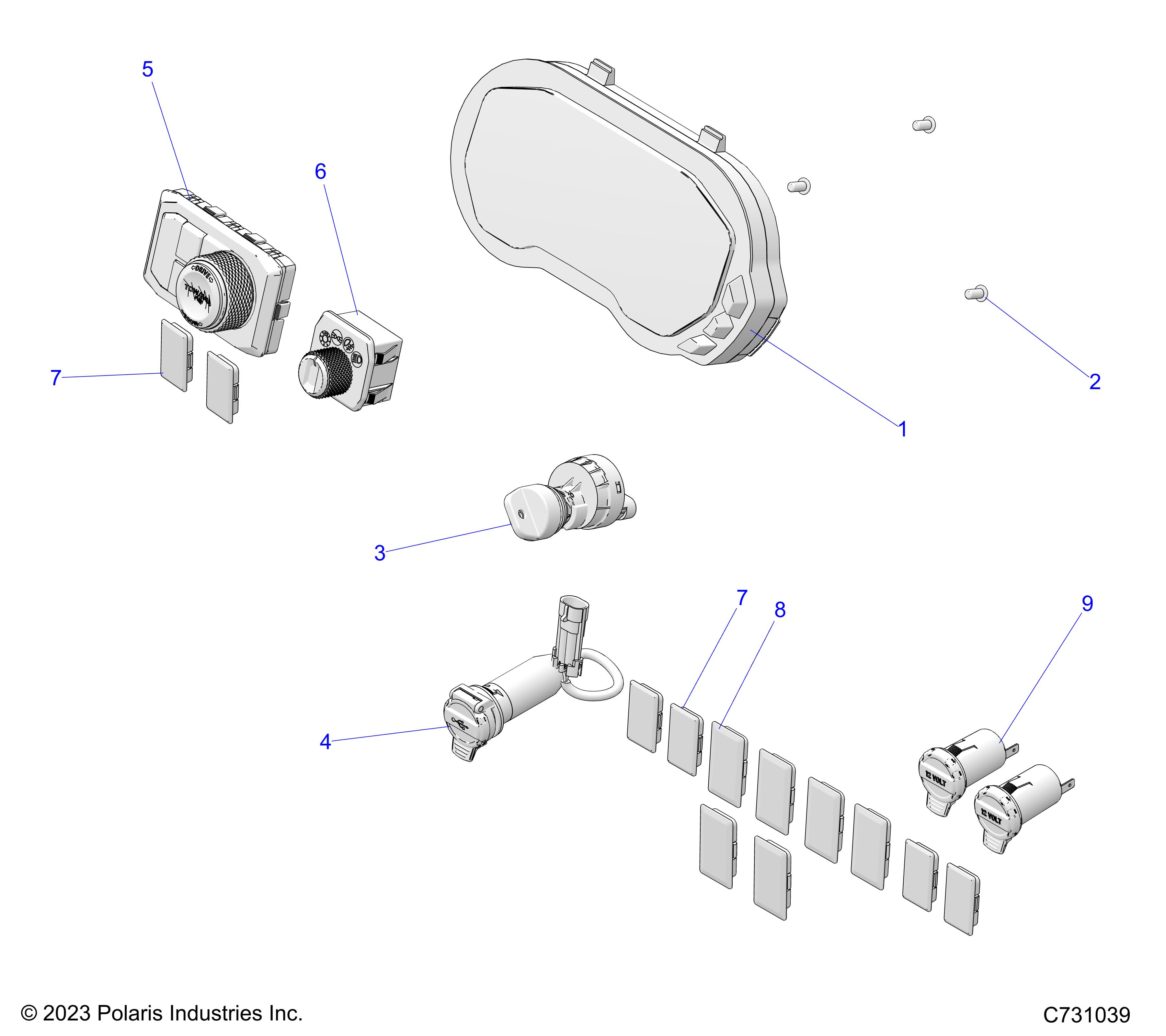 ELECTRICAL, DASH COMPONENTS - R24X6E1RAH/BH (C731039)