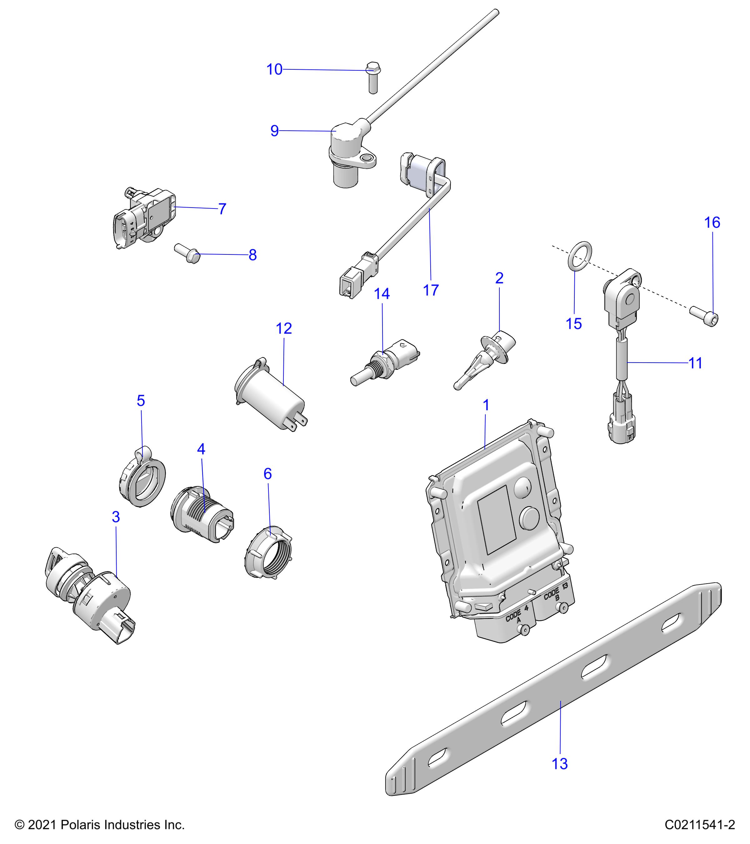 ELECTRICAL, SWITCHES, SENSORS, ECU and CONTROL MODULES - A22SXZ85A9/AF/AX (C0211541-2)