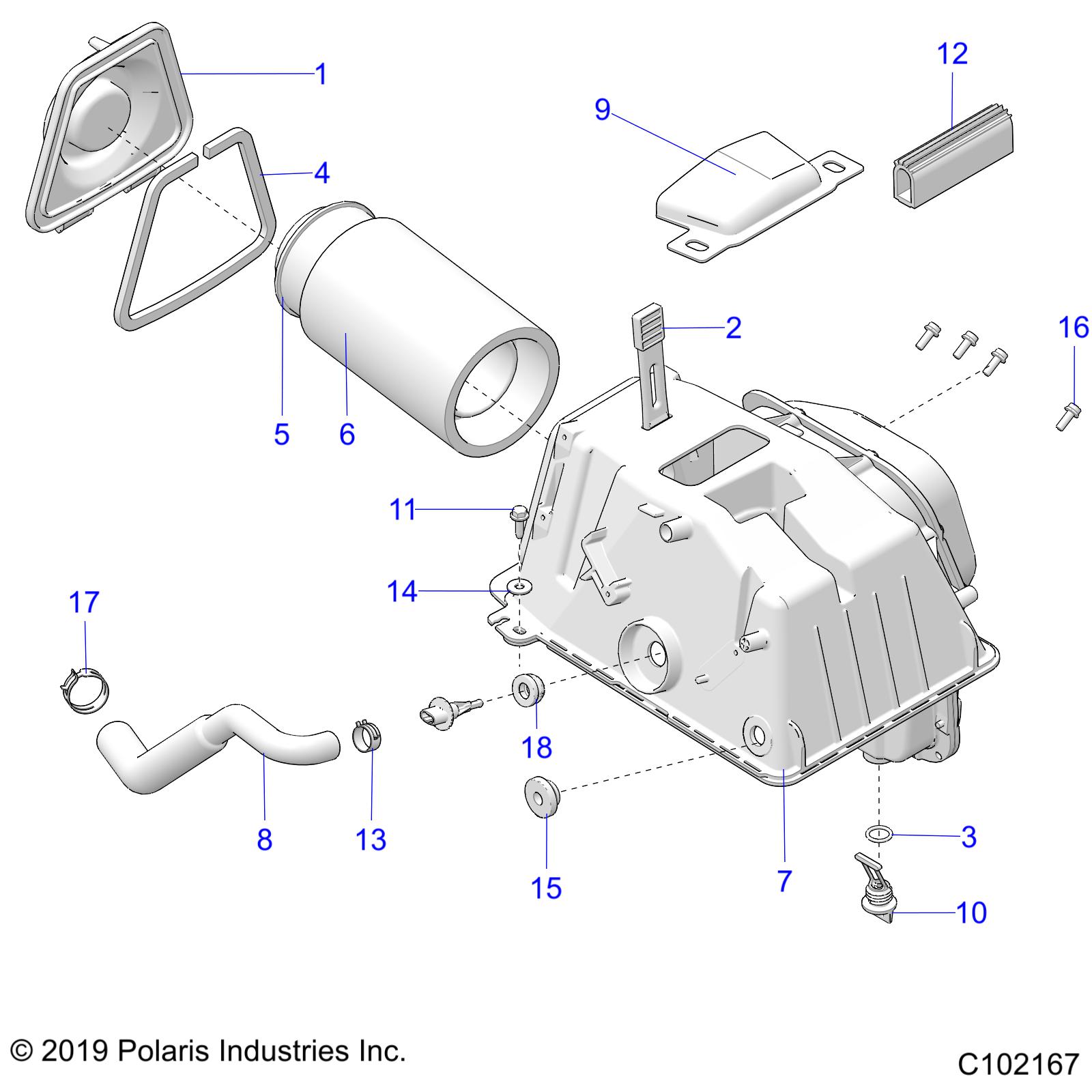 ENGINE, AIR INTAKE - A20SXA85A1/A7/CA1/CA7/E85A9/AF/AP/CA9/CAF/CAP/V85AP/CAP (C102167)