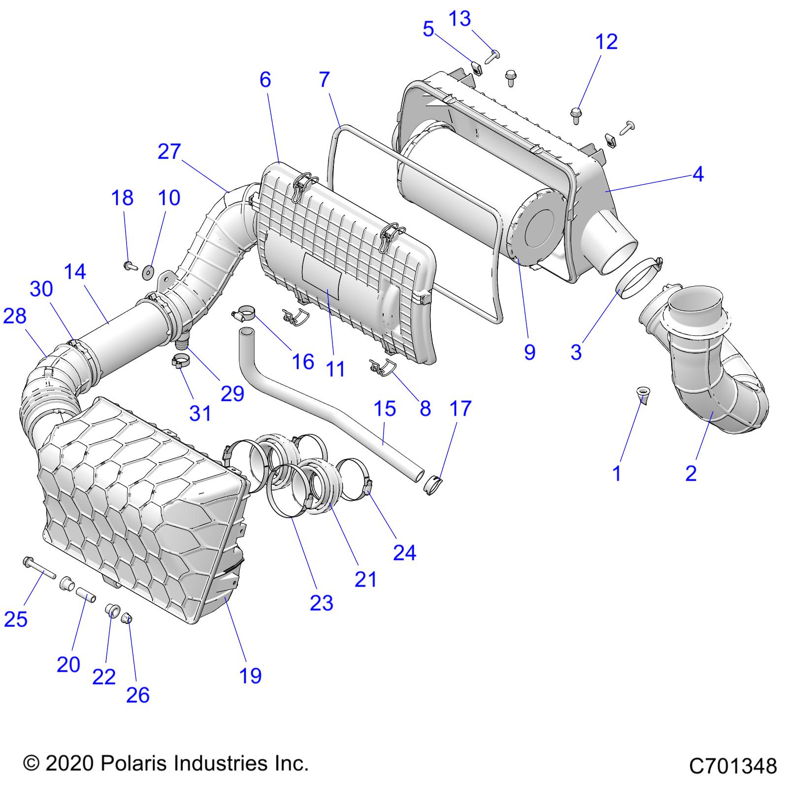 ENGINE, AIR INTAKE SYSTEM - Z22NAR99AF/BF (C701348)