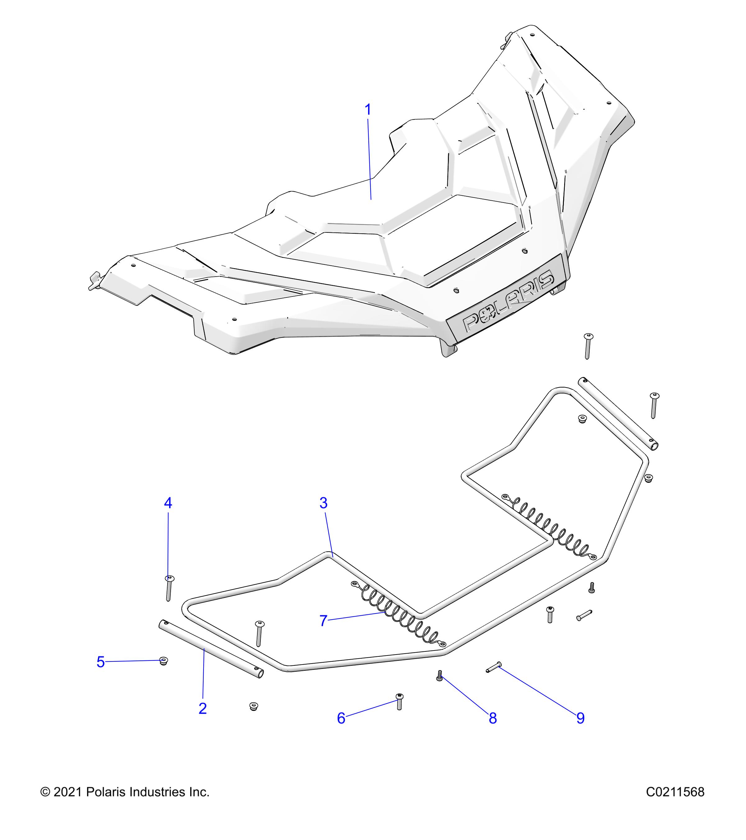 BODY, FRONT STORAGE COVER - A25SEE57P2/P4 (C0211568)