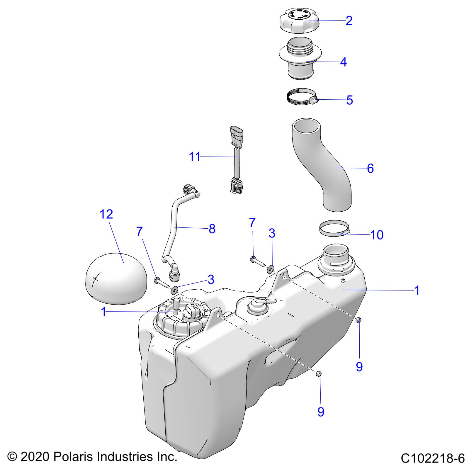 BODY, FUEL TANK - A20SVA85A3 (C102218-6)