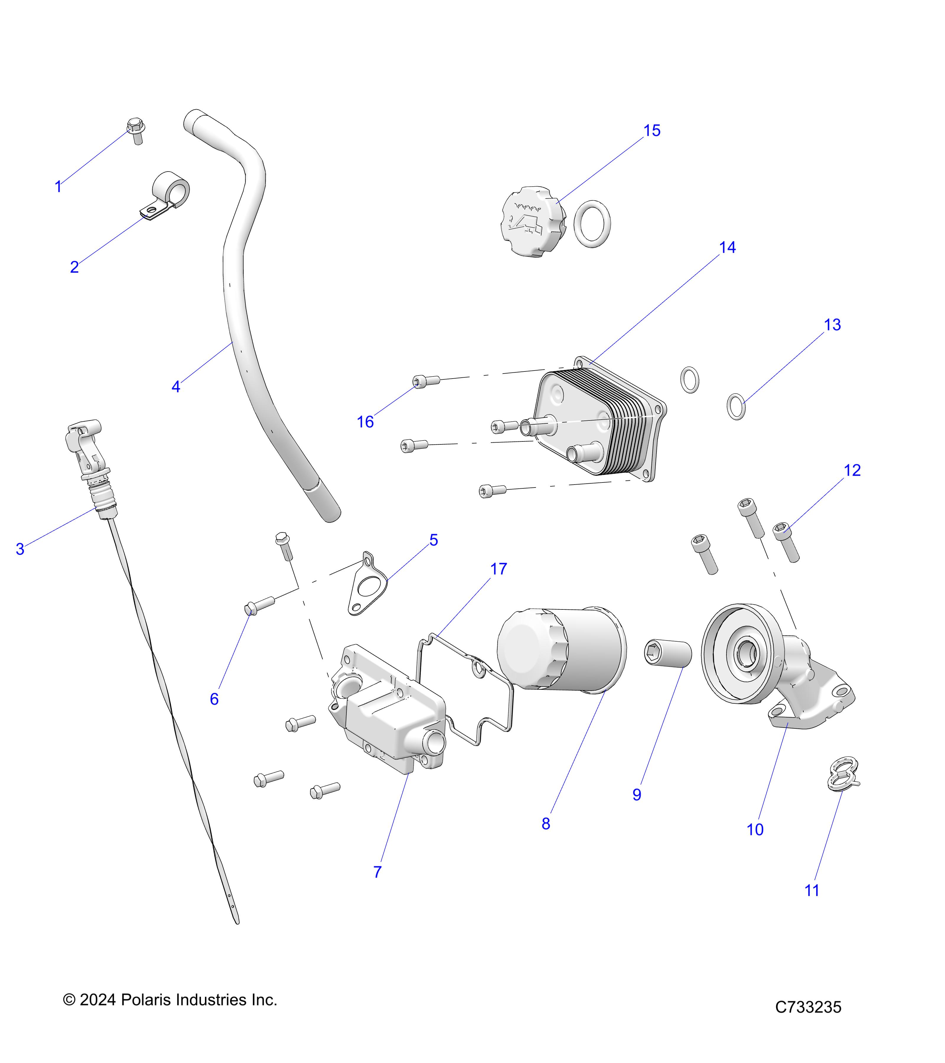 ENGINE, DIPSTICK AND OIL FILTER - R25RRU99A9/AL/AP/AS/B9/BL/BP/BS (C733235)