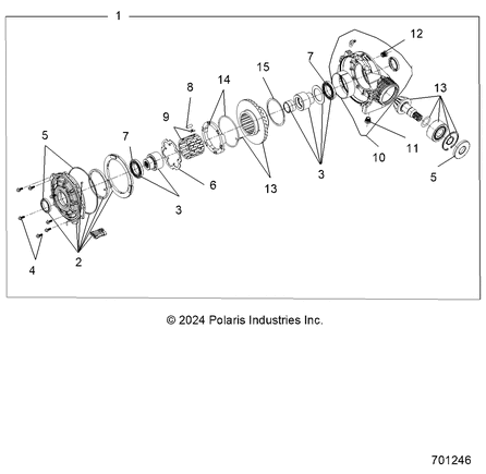 DRIVE TRAIN, FRONT GEARCASE - Z25ASE99P5 (701246)