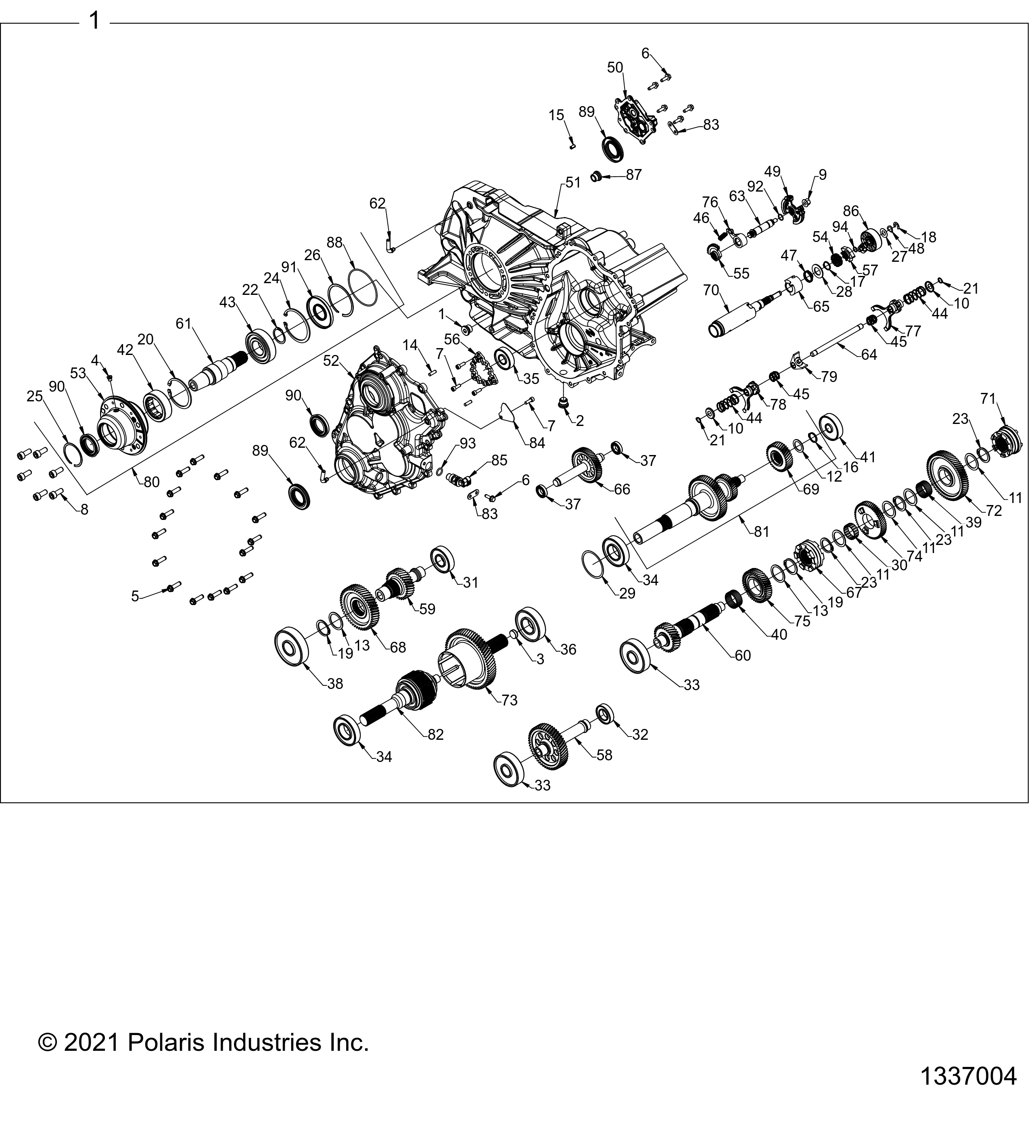 DRIVE TRAIN, GEARCASE, MAIN, INTERNALS - Z23RGL2KAJ/BJ/KAK/BK (1337005.SVG)