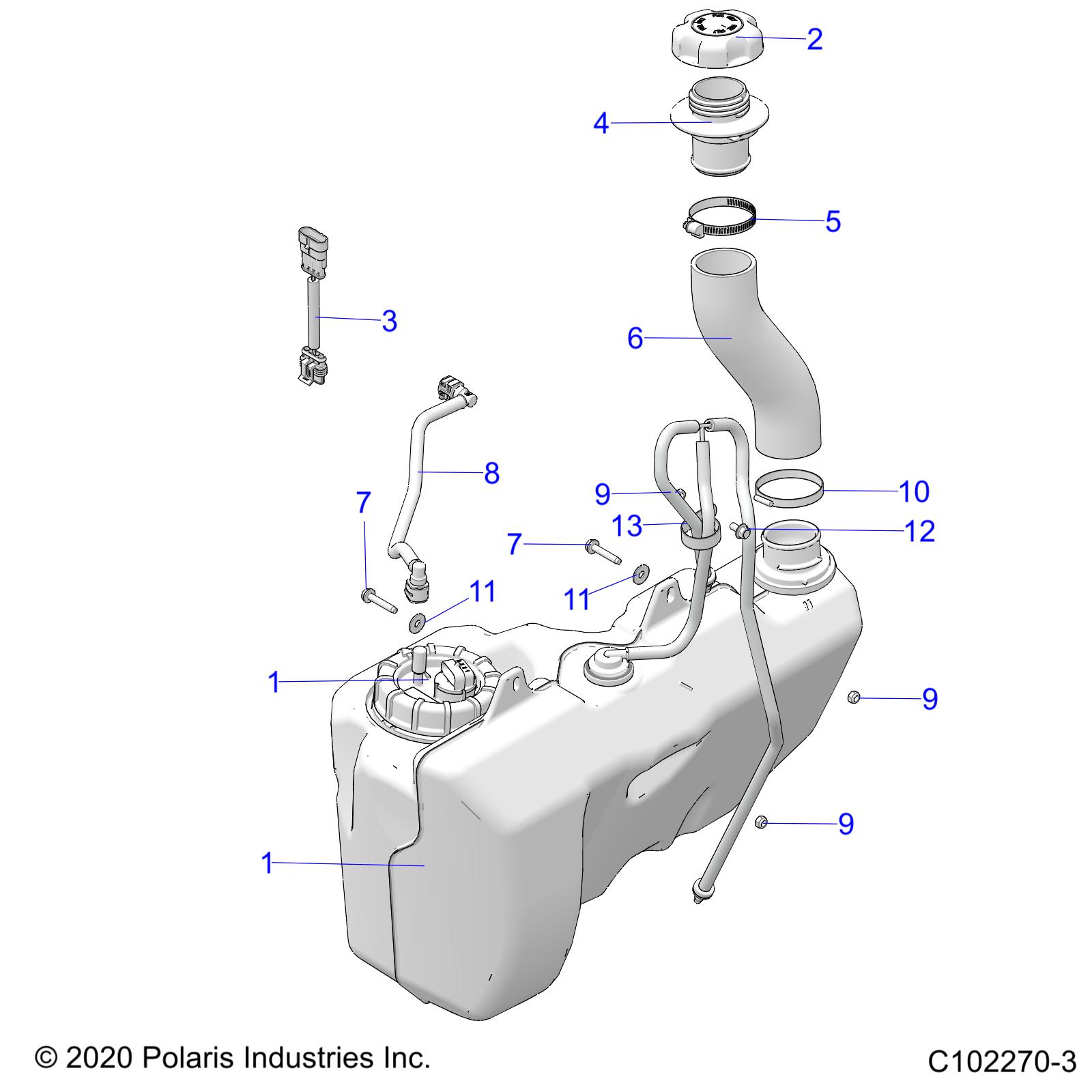 FUEL SYSTEM, FUEL TANK - A22SVE95PK (C102270-3)