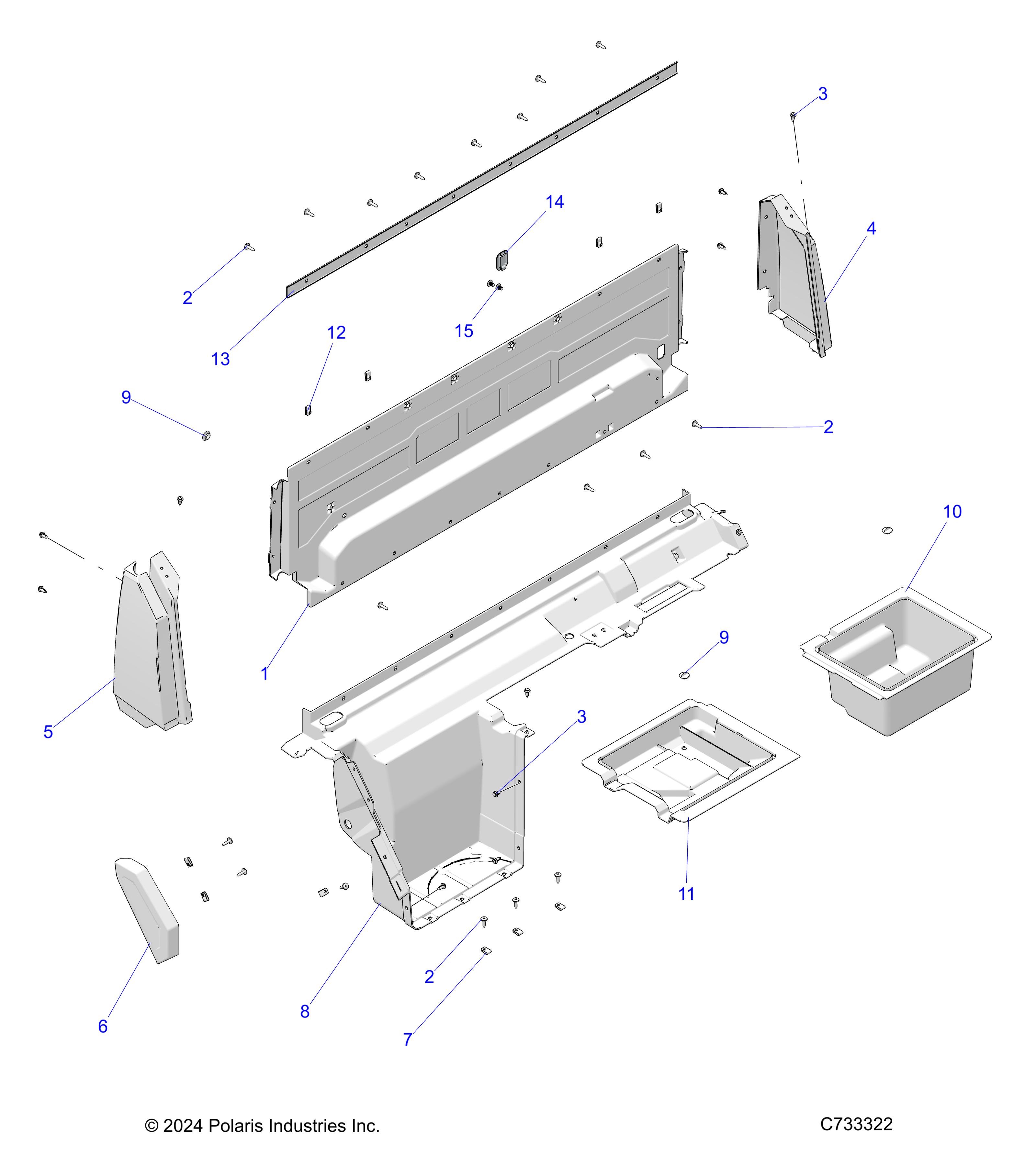 BODY, REAR CLOSEOFF, AND FENDERS - R25RRE99DP (C733322)