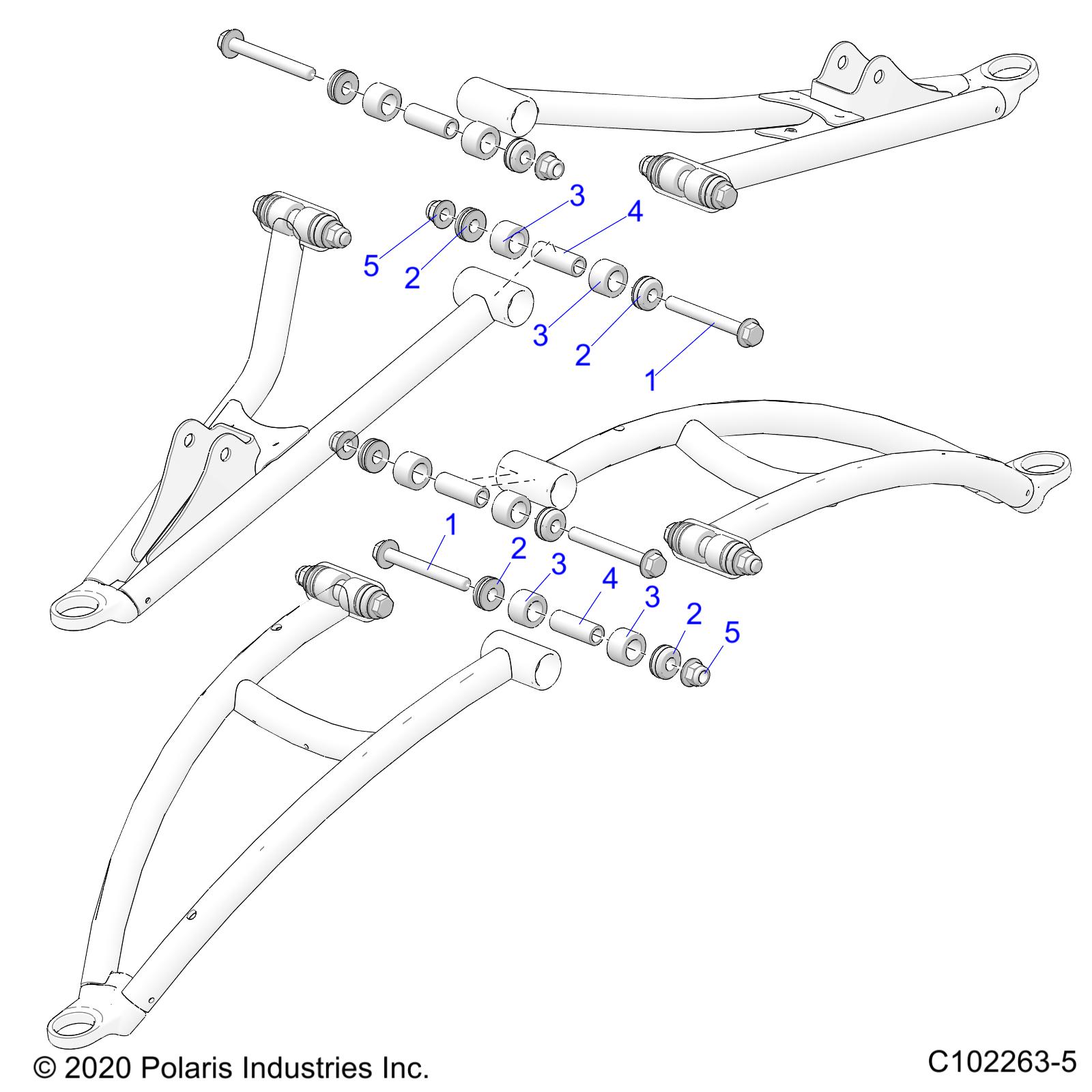 SUSPENSION, FRONT A-ARMS MOUNTING - A22SYE95KP (C102263-5)