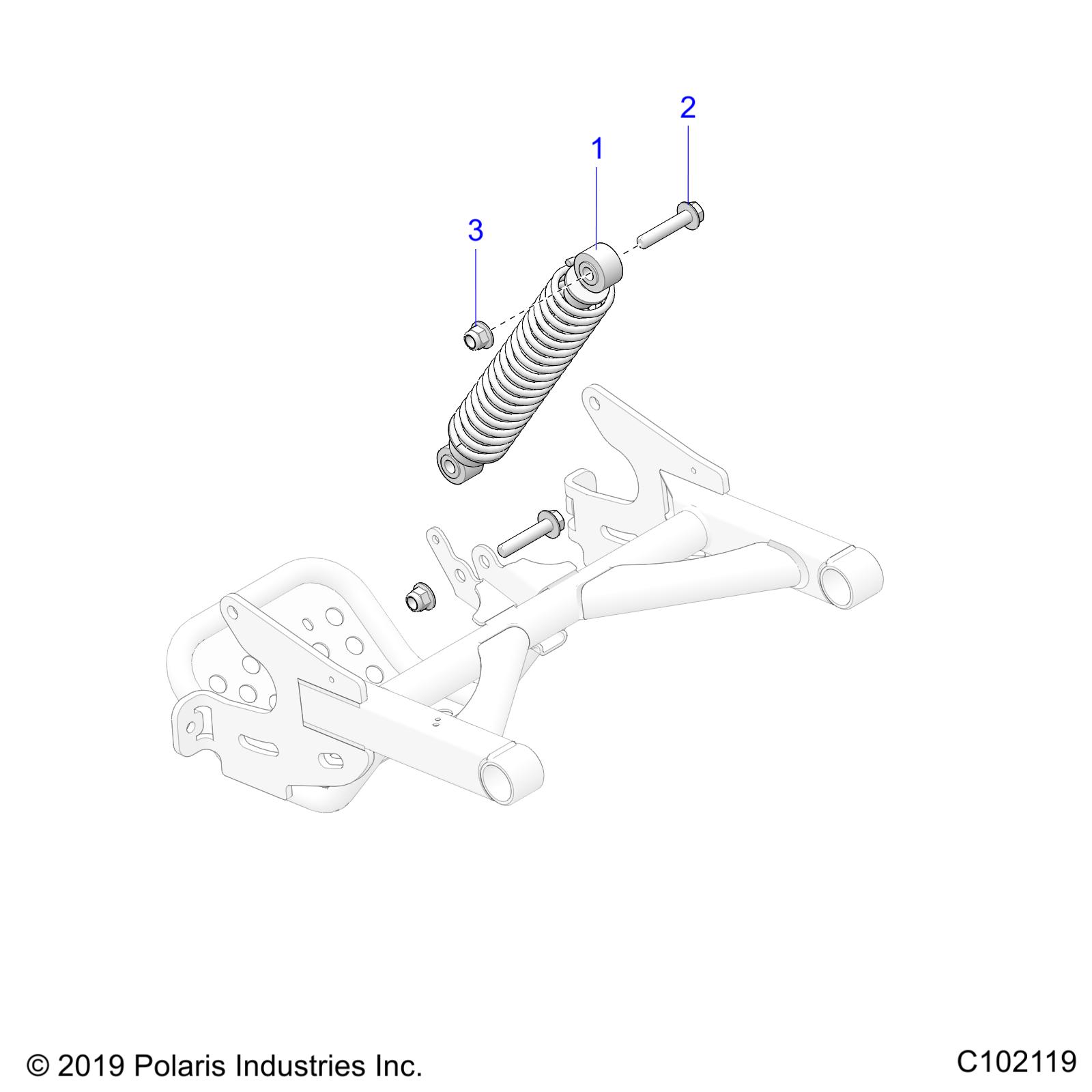 SUSPENSION, REAR SHOCK - A23HBB07N3/N7 (C102119)