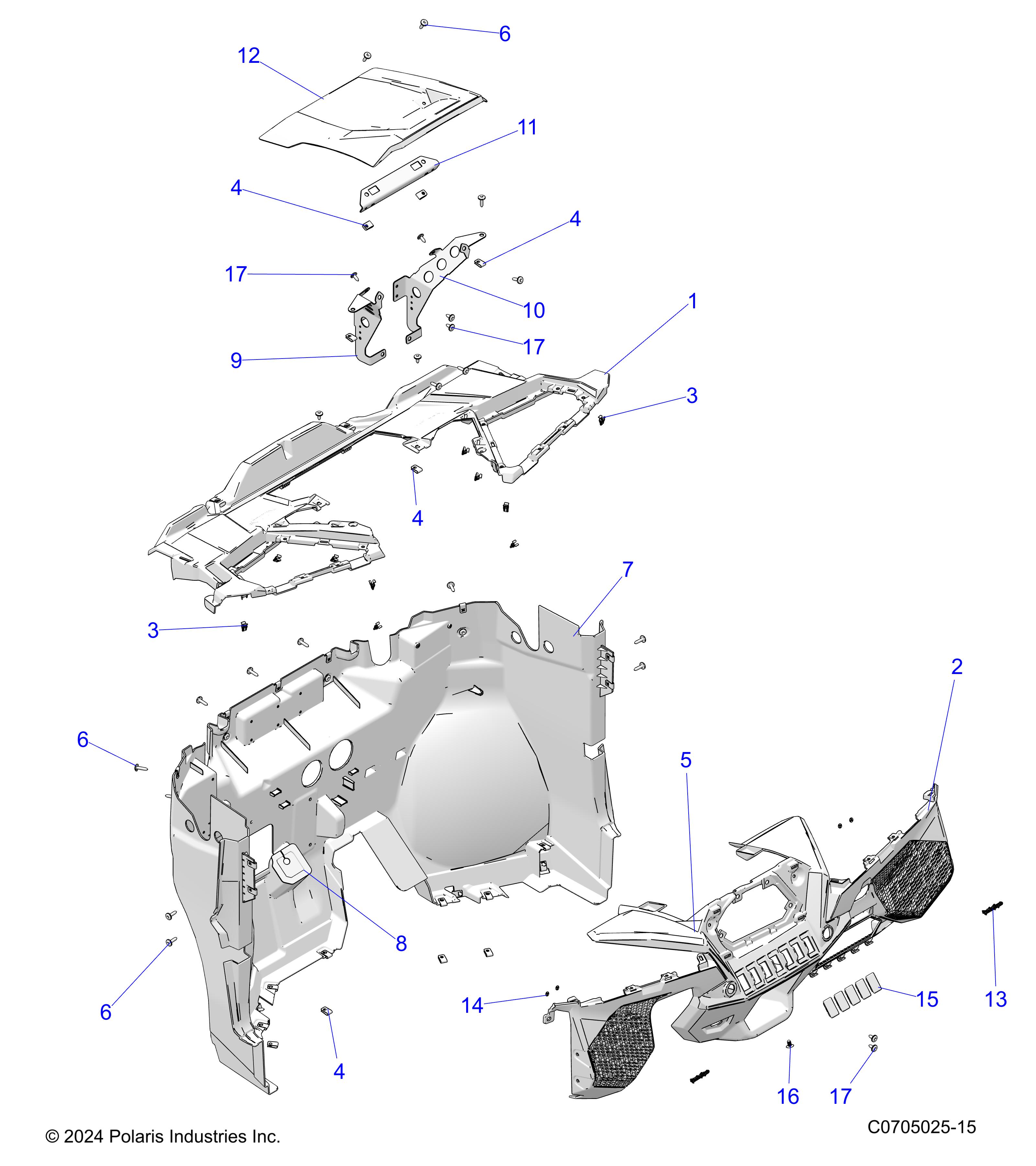 BODY, DASH - Z25NEB99A4/B4 (C0705025-15)