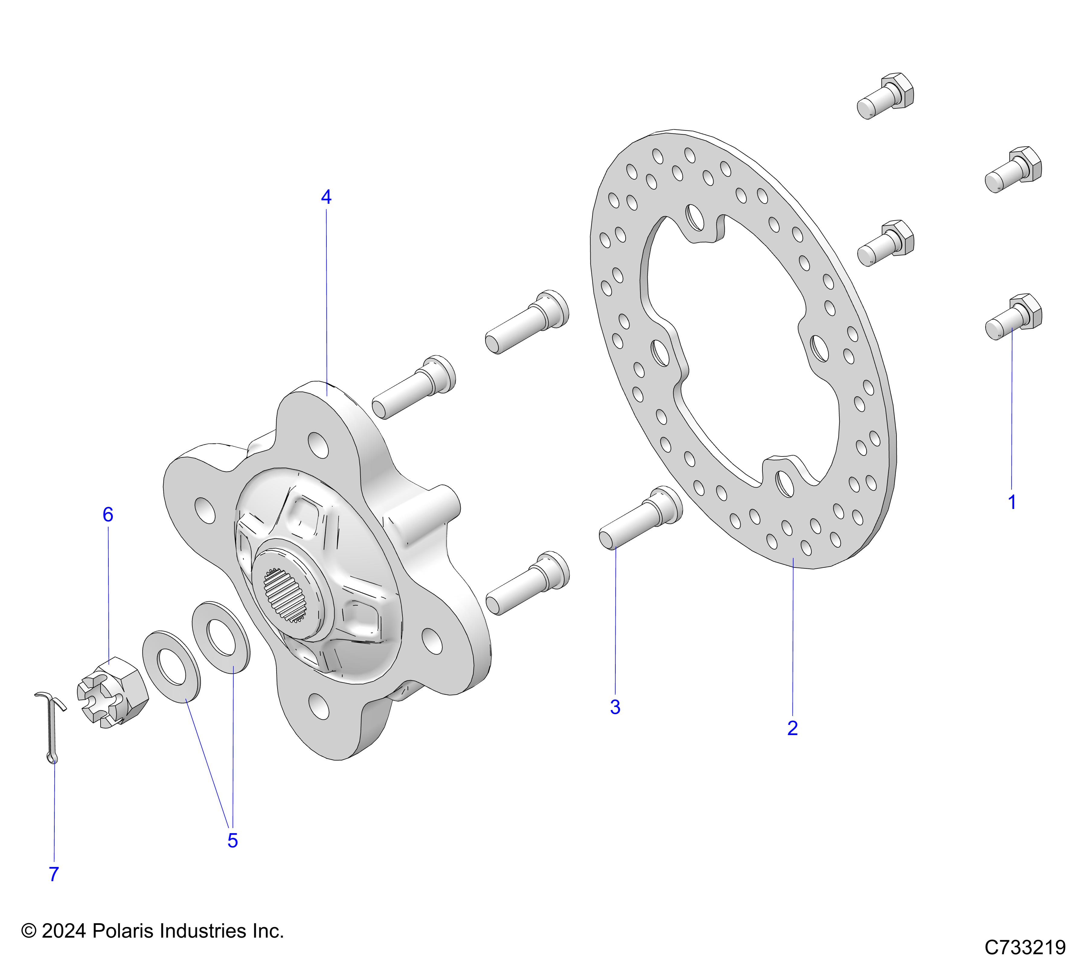 SUSPENSION, FRONT HUB - R19RVA87A1/B1/EA9/AH/B9/BH (C733219)