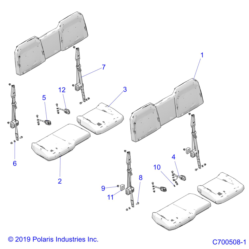 BODY, SEAT AND SEAT BELTS - D21BEPD4B4 (C700508-1)