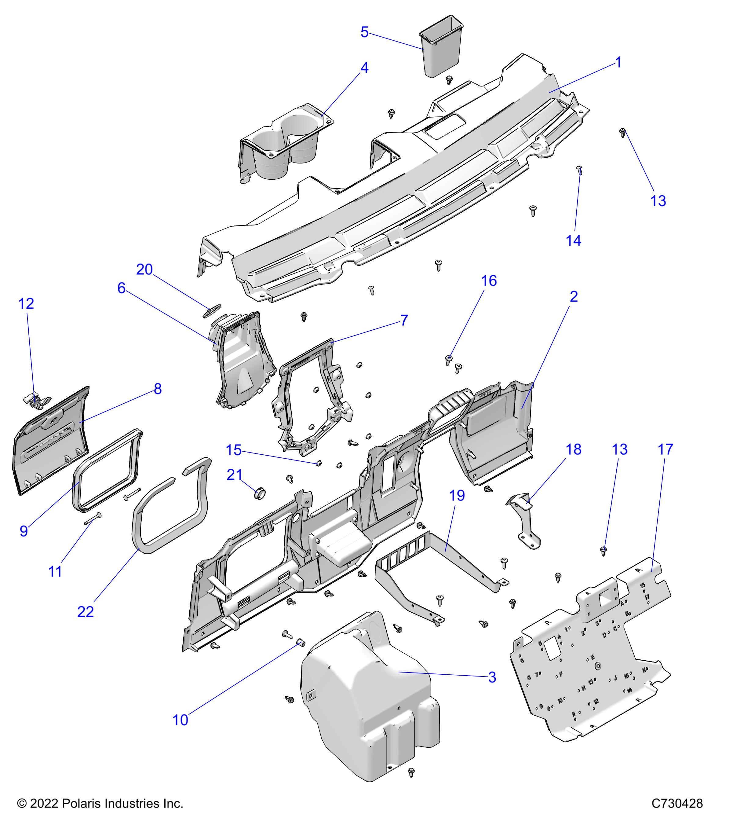 BODY, DASH - D22M2A57B4/G57B4 (C730428)