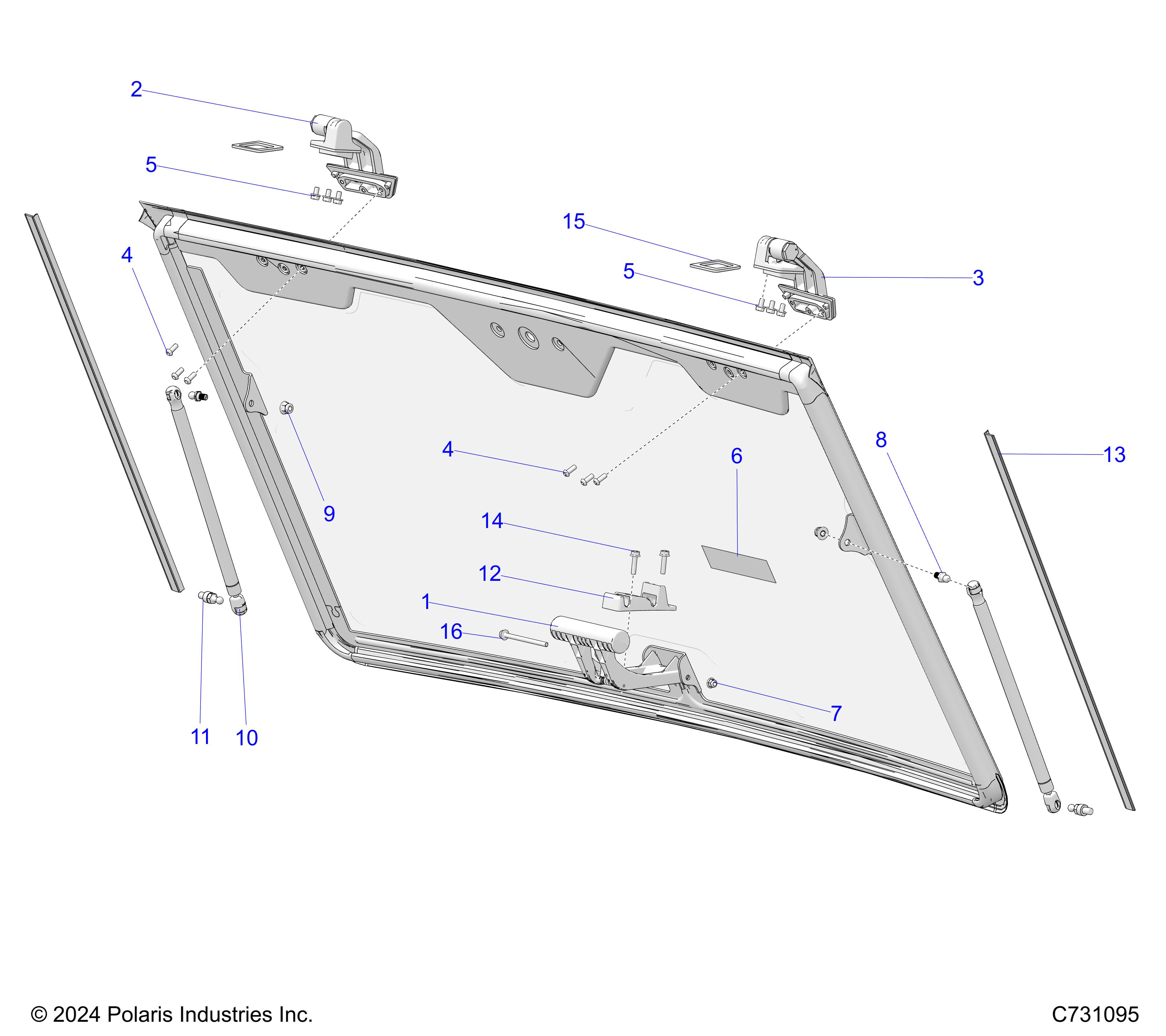 BODY, WINDSHIELD - R25XAW1RB9/BD/BM (C731095)