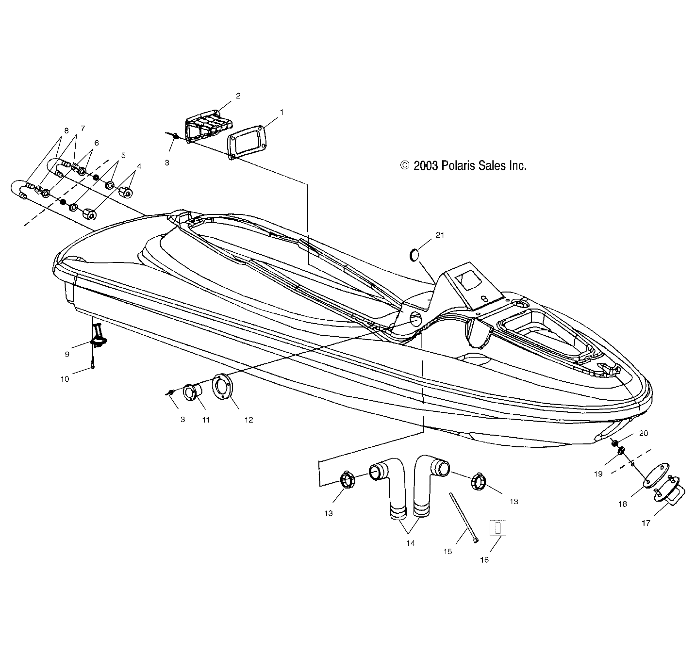 HULL and BODY - W045098CA/IA (4990459045A07)