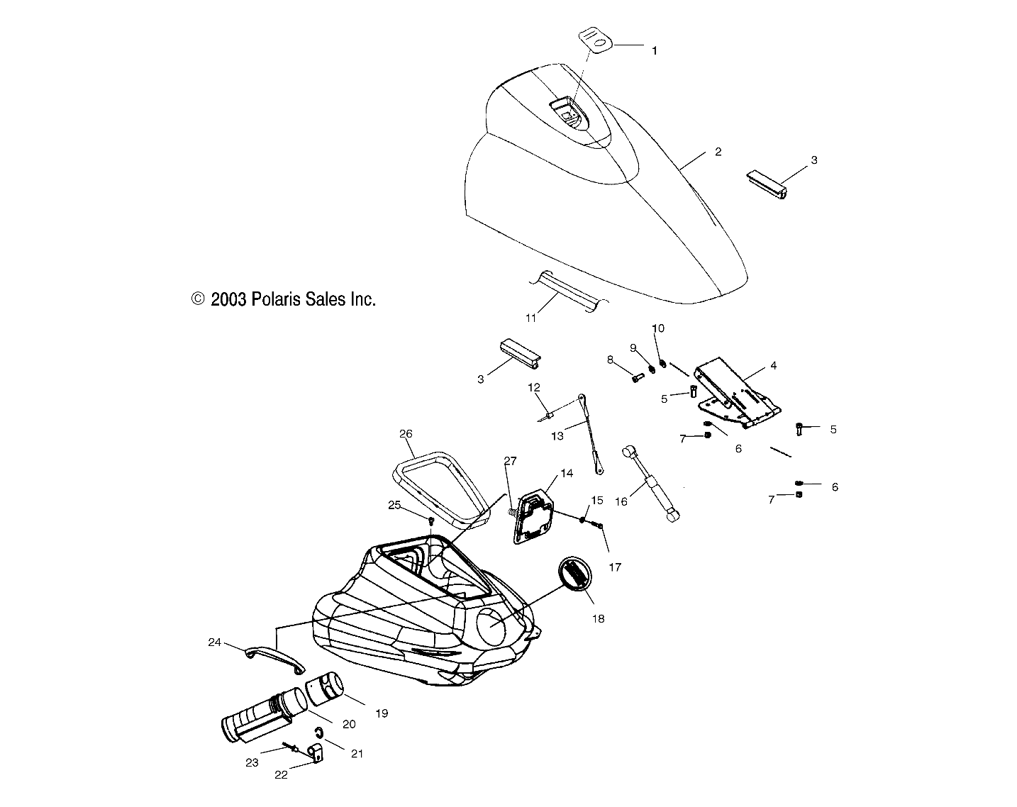 FRONT STORAGE COMPARTMENT - W045098CA/IA (4990459045A08)