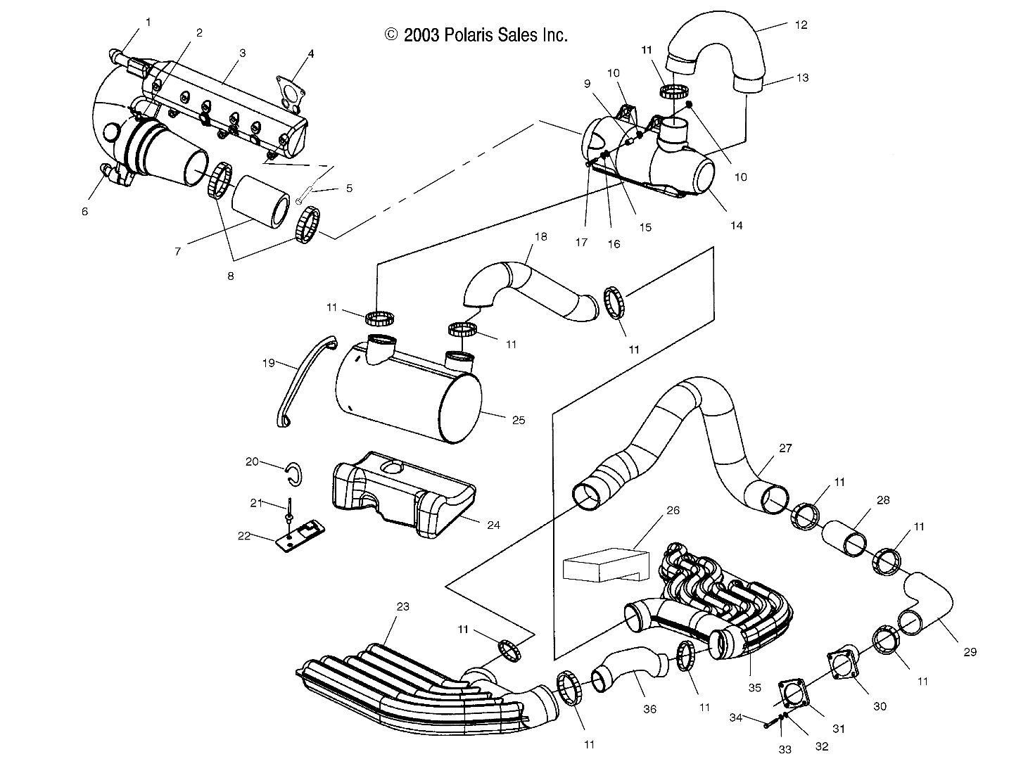 EXHAUST SYSTEM - W045098CA/IA (4990459045B05)