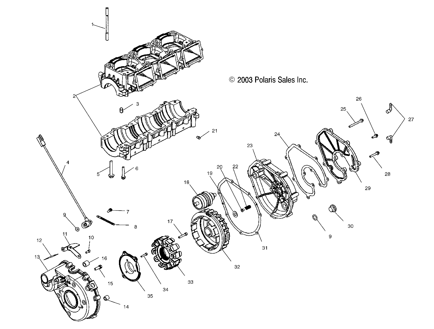 CRANKCASE - W045098CA/IA (4990459045C01)