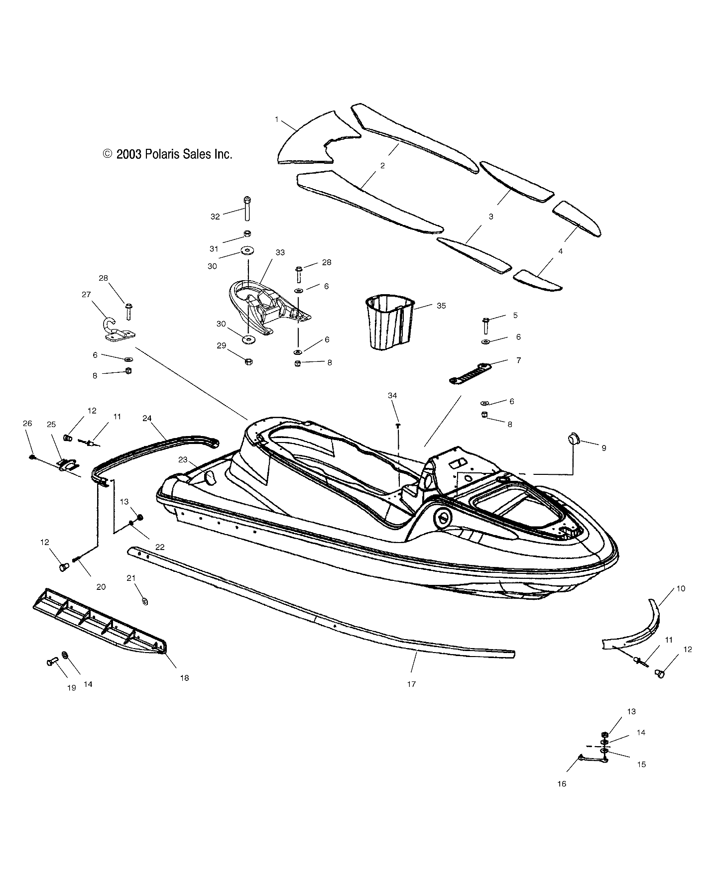 HULL and BODY - W045101CA/W045101IA (4990479047A05)