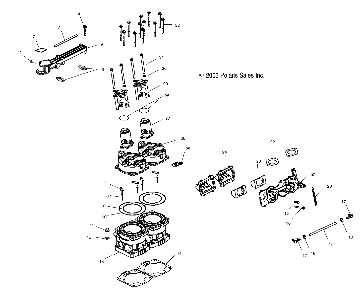 CYLINDER and MANIFOLD - W045101CA/W045101IA (4990479047C03)