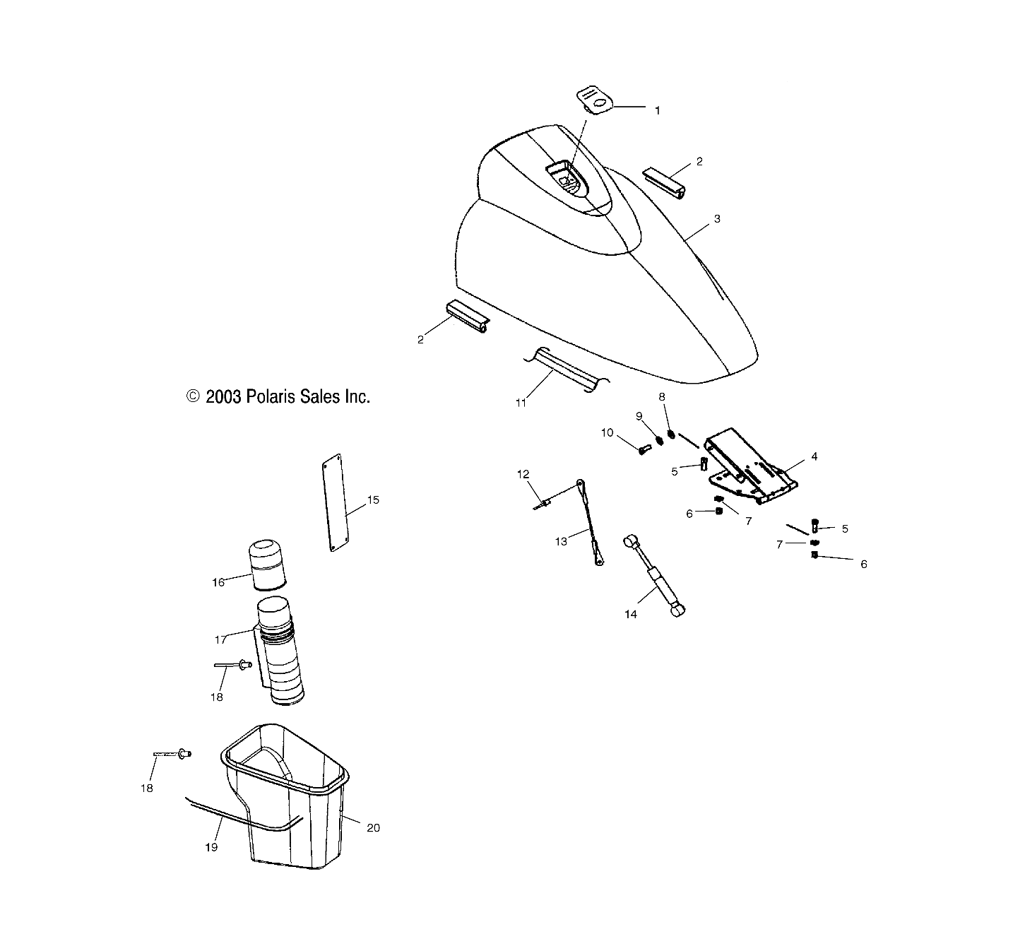 FRONT STORAGE COMPARTMENT - W045197DA/IA (4990499049A07)