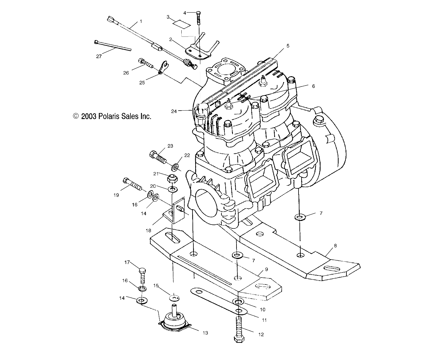 ENGINE MOUNTING - W045197DA/IA (4990499049B06)