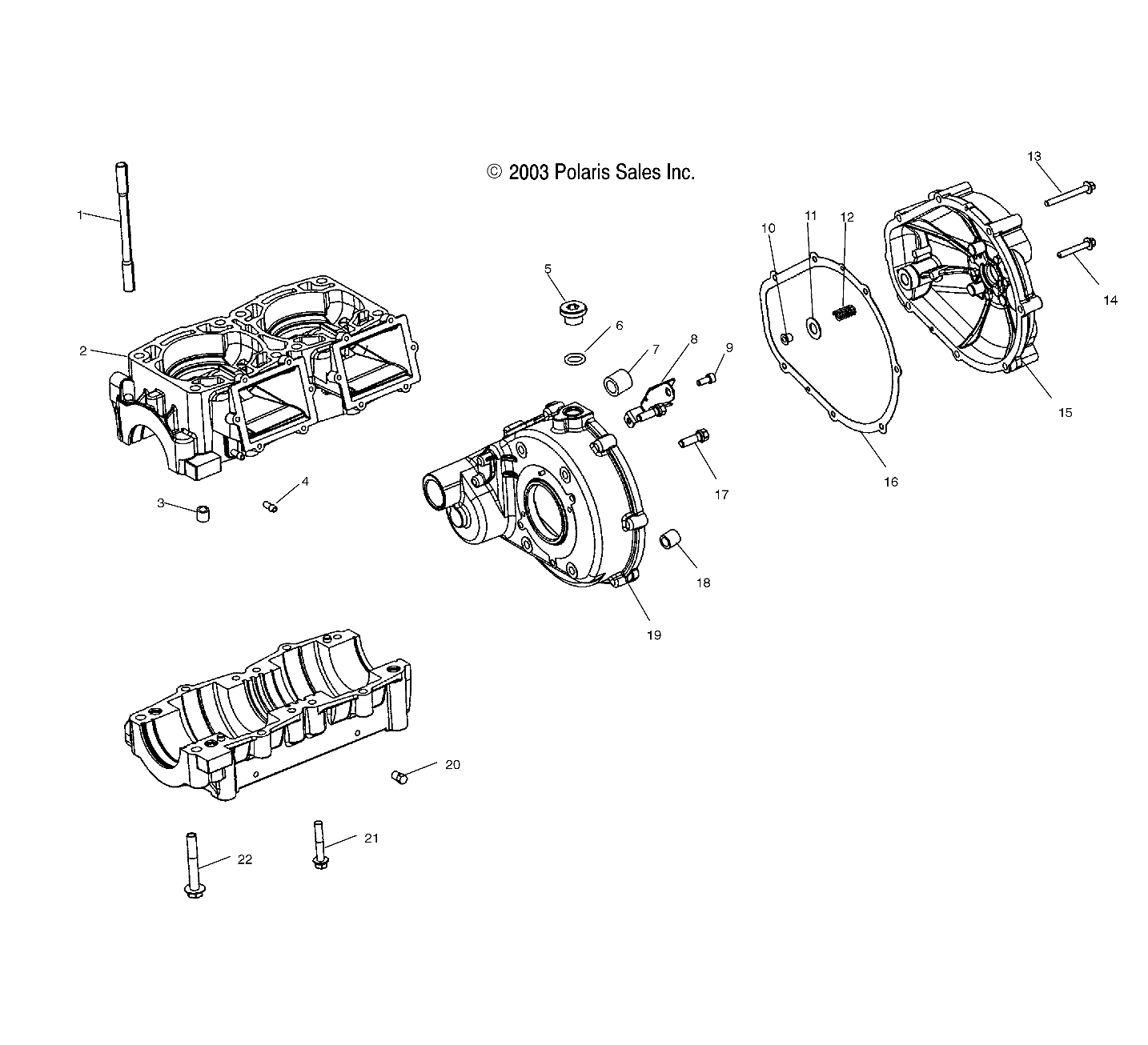 CRANKCASE - W045197DA/IA (4990499049C03)