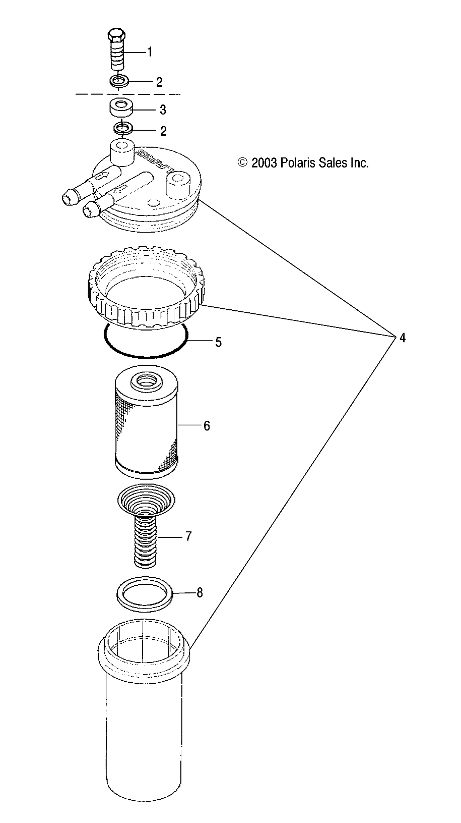 FUEL/WATER SEPARATOR - W045297DA/IA/IB (4990519051B10)