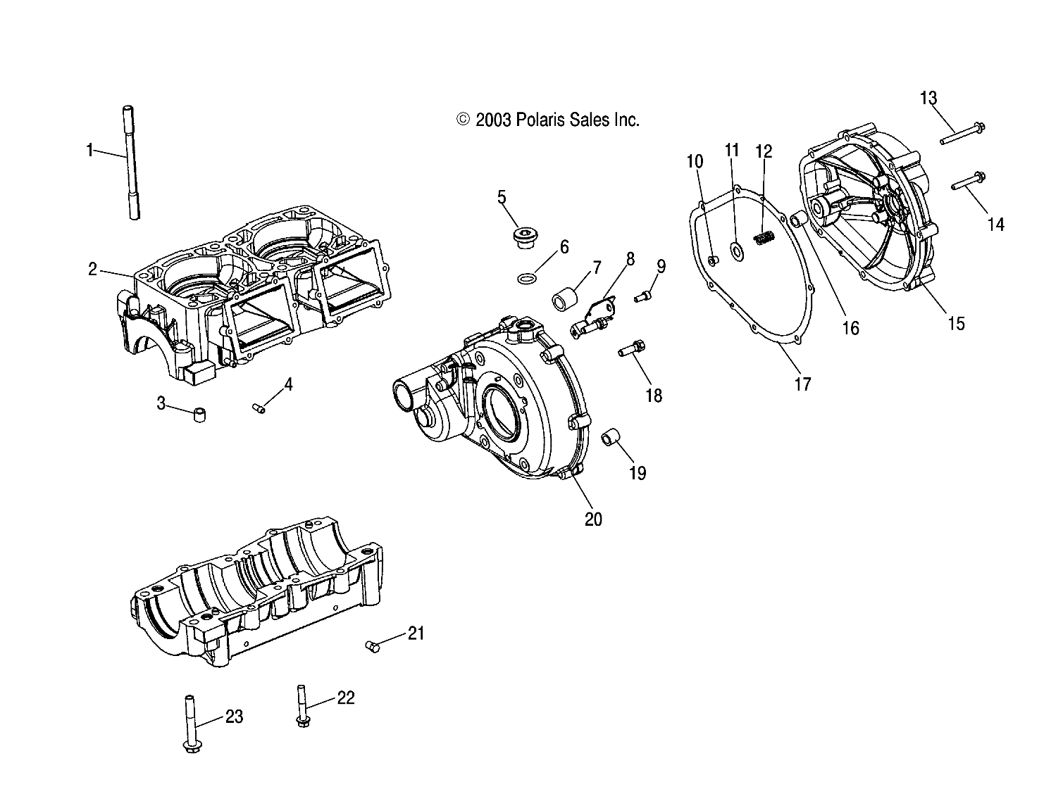 CRANKCASE - W045297DA/IA/IB (4990519051C01)