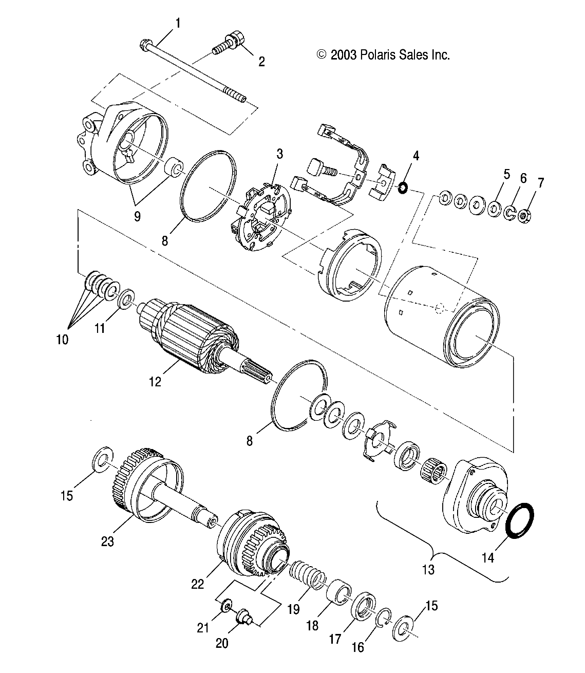 STARTING MOTOR - W045297DA/IA/IB (4990519051C07)