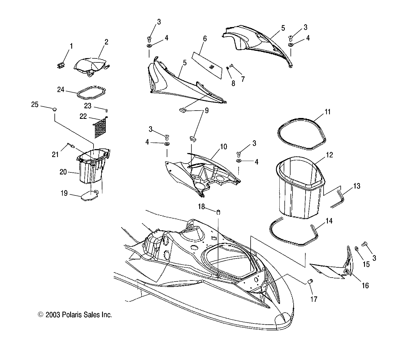 SHROUD and STORAGE - W045303CA/IA (4990539053A04)