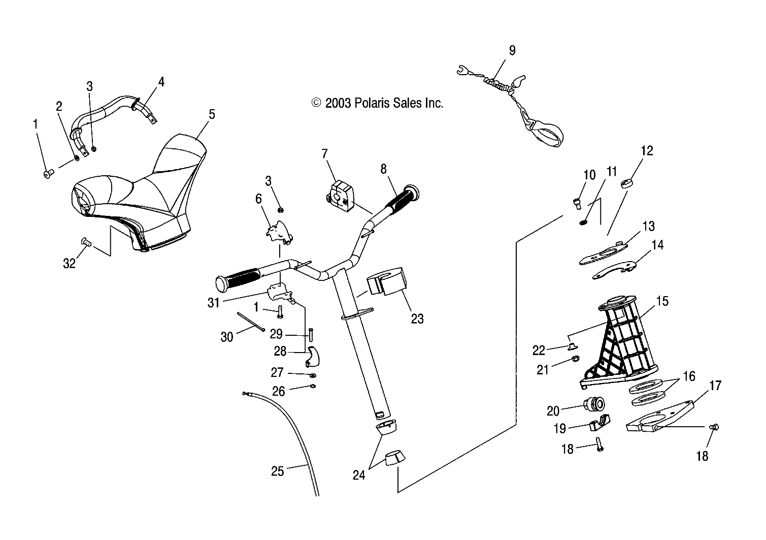 STEERING - W045303CA/IA (4990539053A11)